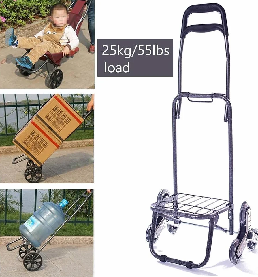 Wózek na zakupy Lekki wózek na zakupy Wózek wspinaczkowy na schody z 6 kółkami Składany wózek spożywczy 30 l z wodoodpornym oksfordzkim krzepnięciem Wytrzymałe wózki do ciągnięcia (kolor: niebieski)