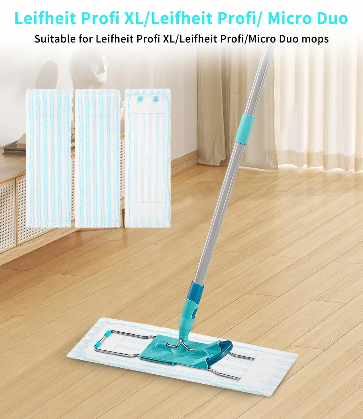 Leifheit Profi XL Micro Duo Cotton Plus wymienne nakładki do mopa 3 sztuki
