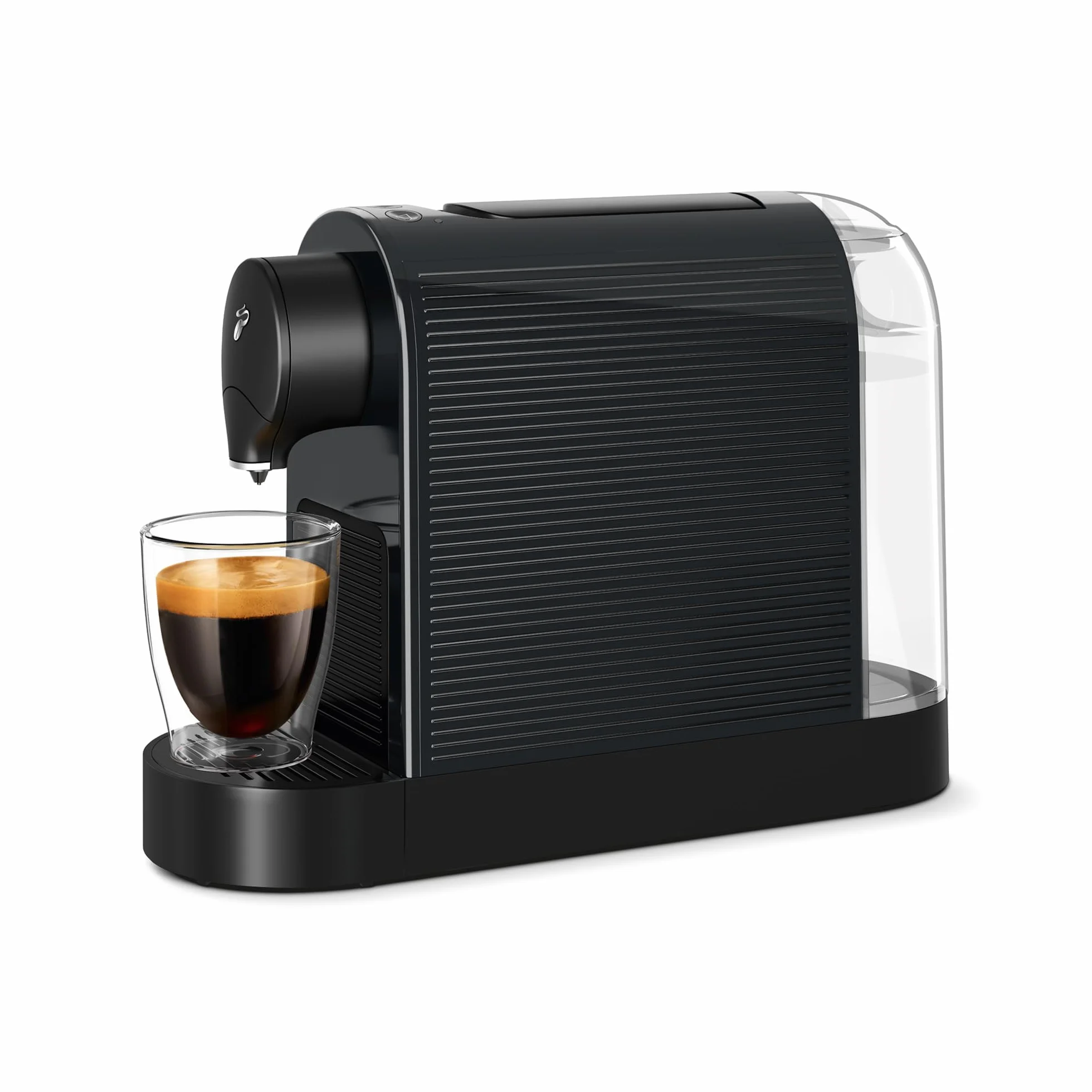 Tchibo Cafissimo "Pure plus" ekspres do kawy na kapsułki do Caffè Crema, espresso i kawy | 0,8 l | 1250 W | 11,9 x 33,7 x 24 cm | czarny