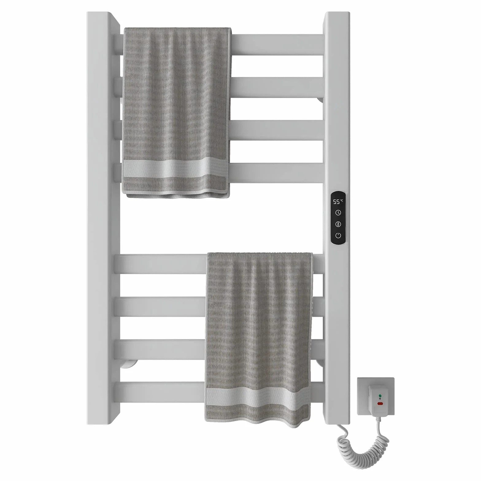 Elektryczny grzejnik na ręczniki, 450 x 700 mm, inteligentny grzejnik na ręczniki o stałej temperaturze, grzejnik łazienkowy, elektryczny grzejnik na ręczniki, suszarka na ręczniki, ogrzewanie z