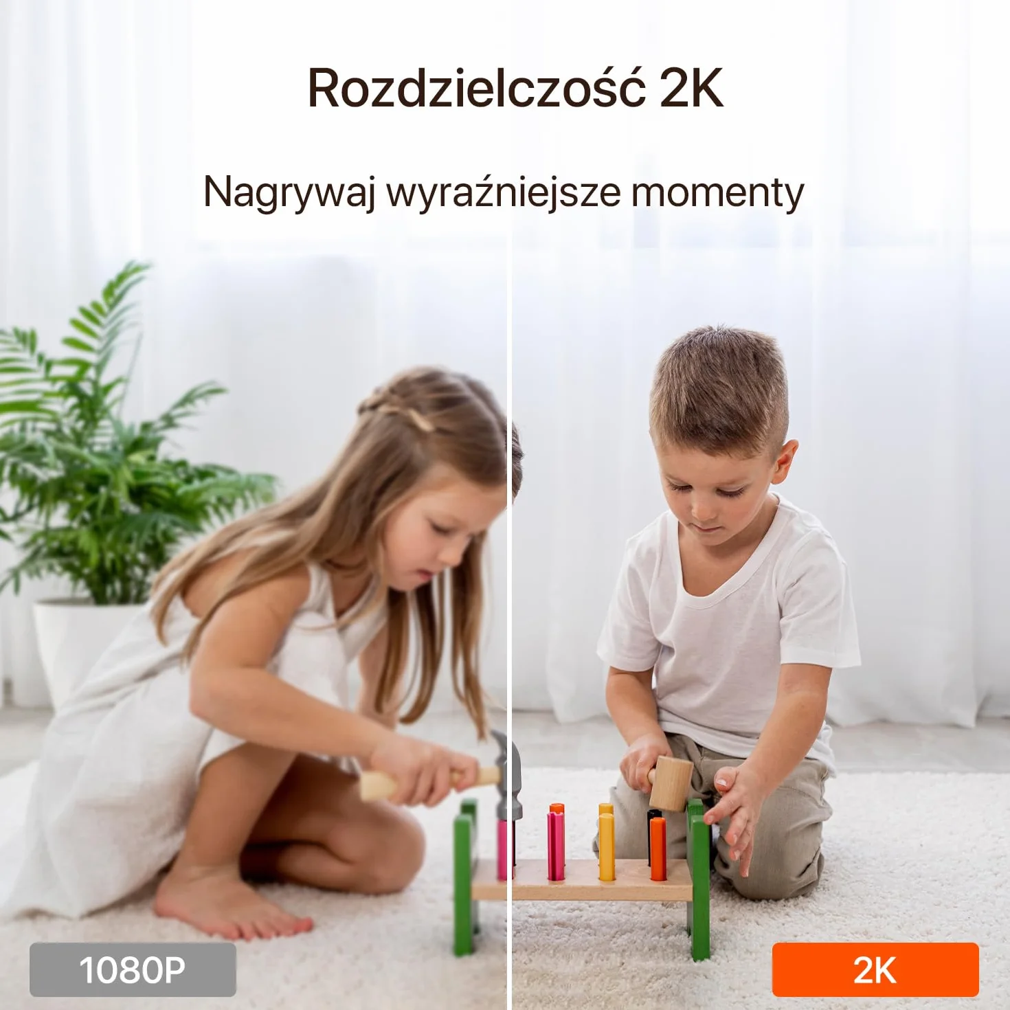 Tenda kamera monitorująca Tenda 2K CP3 V3.0, kamera Wi-Fi 360 stopni z 2-kierunkowym dźwiękiem, FHD 3MP, noktowizor, wykrywanie ruchu, alarmy i powiadomienia push, do kamer dla dzieci i zwierząt