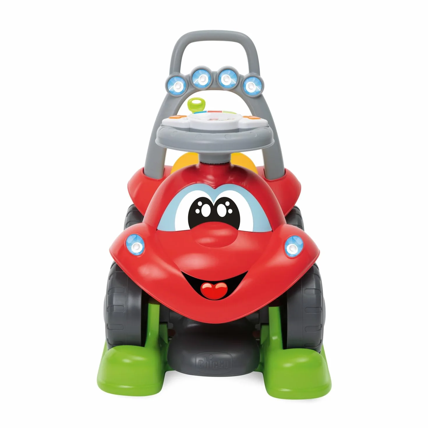Chicco Jeździk Billy Quattro, Jeździk dla Dzieci, 4 w 1 Tryby Zabawy, Funkcja Kołysania, Elektroniczny Moduł Kierownicy ze Światłami i Dźwiękami, 9-36 miesięcy