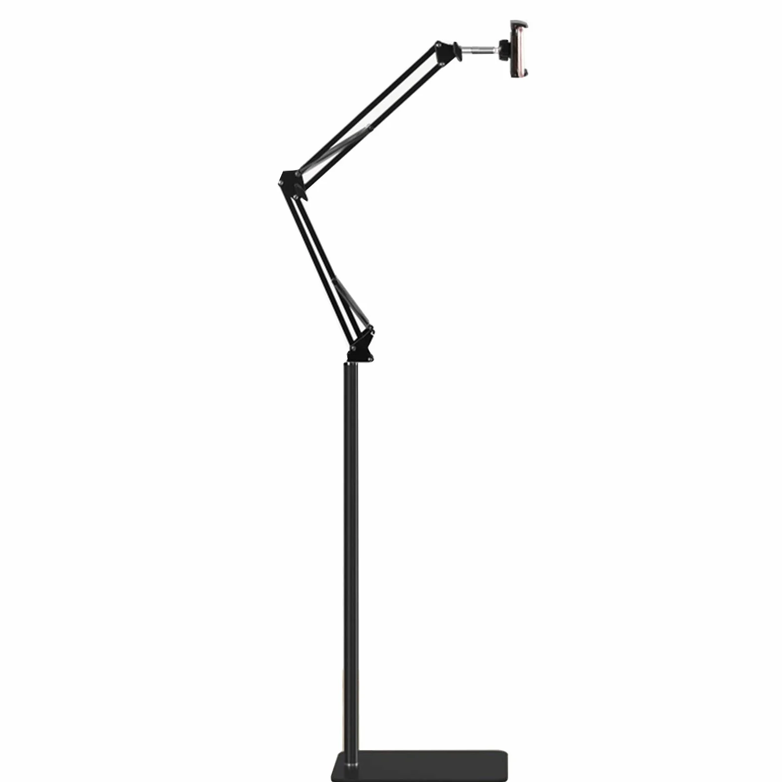 Uchwyt na tablet, regulowana wysokość, obrót o 360 stopni, metalowa podstawa, uchwyt na telefon, podstawa montażowa do tabletów, smartfonów i czytników książek, czarny, 1