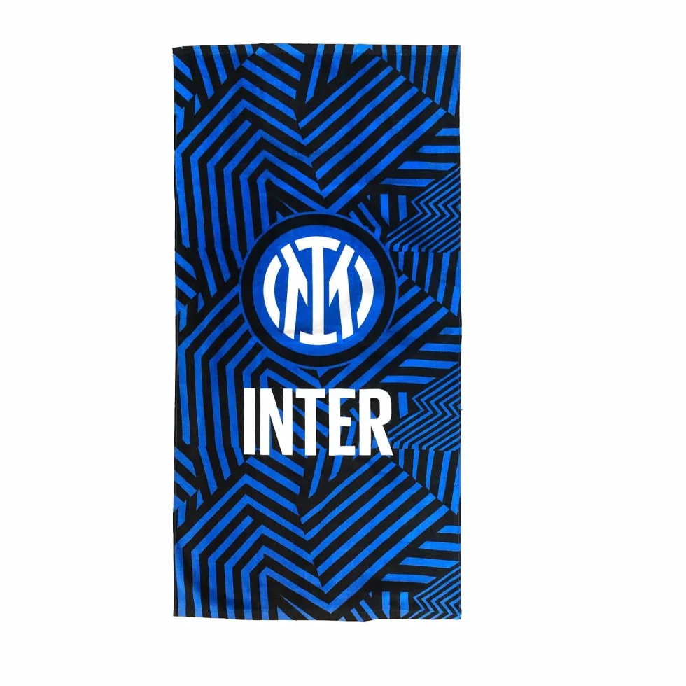 Inter Ręcznik plażowy z gąbki 70 x 140 100% bawełna Nerazzurra
