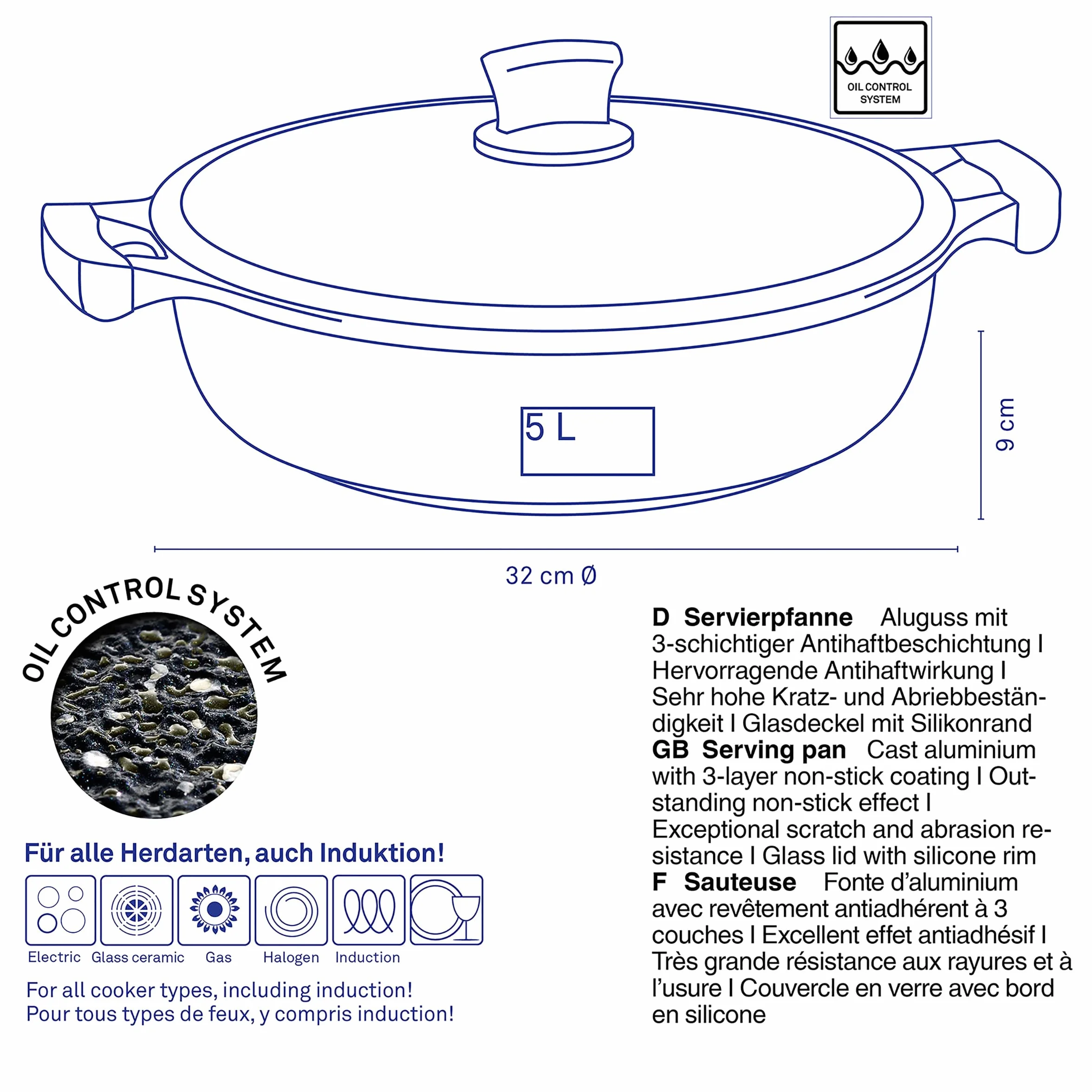 kela Calido, Ø 26 cm, 4,6 l, żeliwo, czerwone, okrągłe, dno do wszystkich kuchenek, emaliowane, odporne na temperaturę do 300°C, 11948