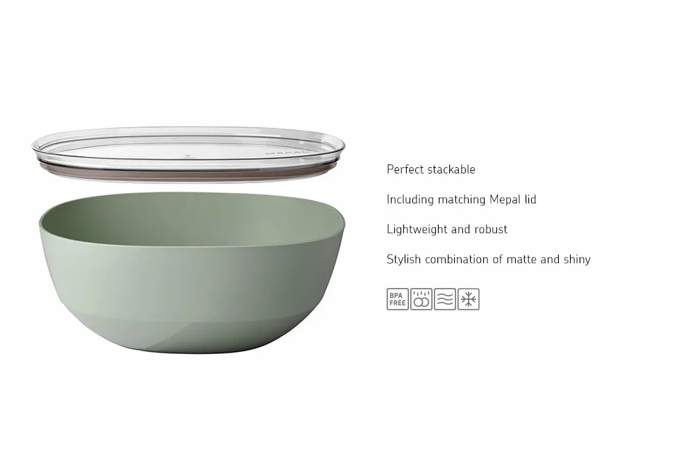Mepal Silueta 5000 ml miska do podawania Nordic Sage