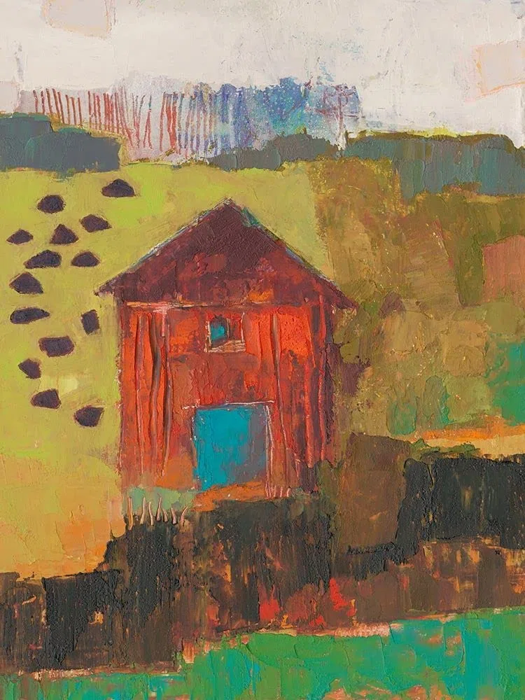 Darlington Barn plakat wydruk - Sue Jachimiec (18 x 24)
