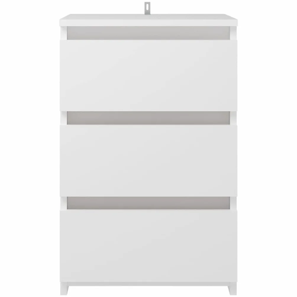 vidaXL Szafka nocna, biała, 40x35x62,5 cm, materiał drewnopochodny