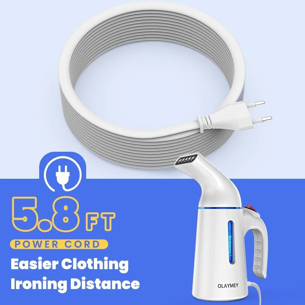 OLAYMEY Steamer Wygładzacz parowy 700 W, 40 S Szybkie nagrzewanie Żelazko podróżne Steam Iron, zbiornik na wodę 120 ml Clothes Steamer, szczotka parowa do ubrań