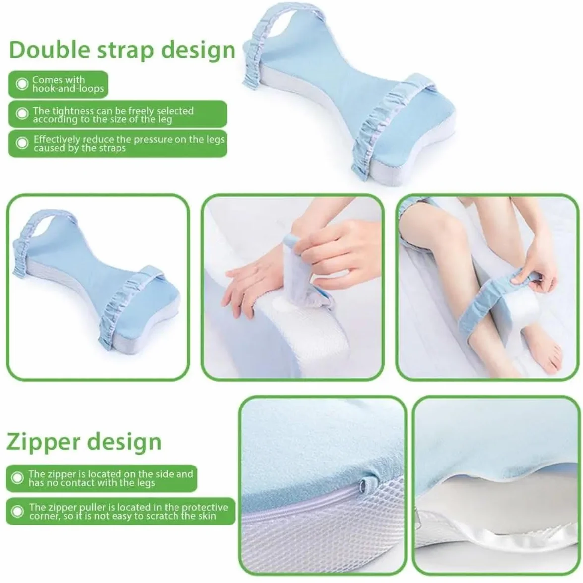 Ortopedyczna poduszka pod kolana z pianki pamięciowej 53 cm plus size