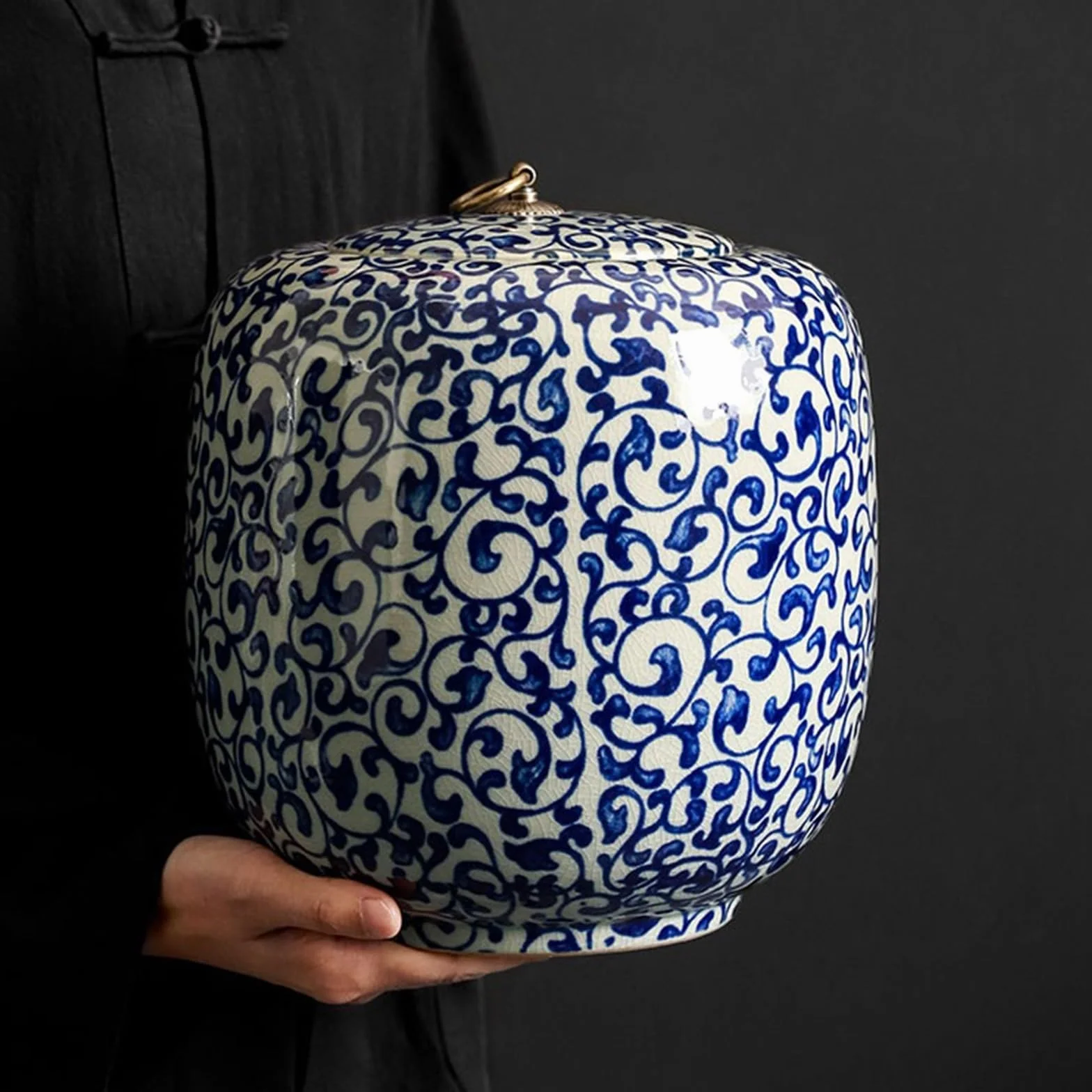Puszki na herbatę Chiński pojemnik na herbatę ceramiczny słoik uszczelniający gospodarstwa domowego duży magazyn do przechowywania herbaty Retro luźna herbata liściasta uniwersalny słoik Słoiki do prz