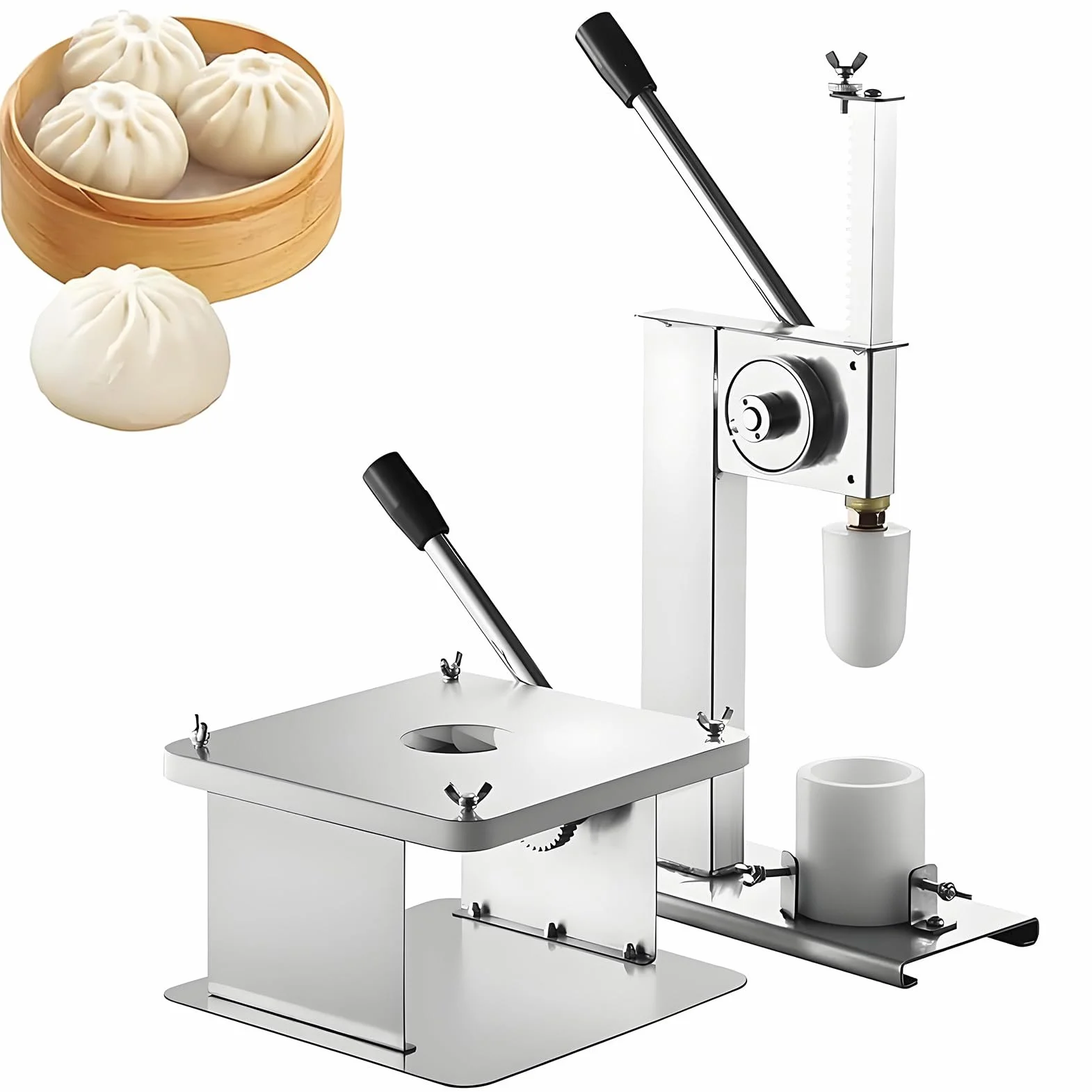 Maszyna do Produkcji Bułek Baozi, Ręczna Maszyna do Produkcji Bułek Chińskich z Prasą do Ciasta I Zamykarką, Półautomatyczna Forma do Bułek Parowych do Wypieku Pysznych Bułek Baozi Medium