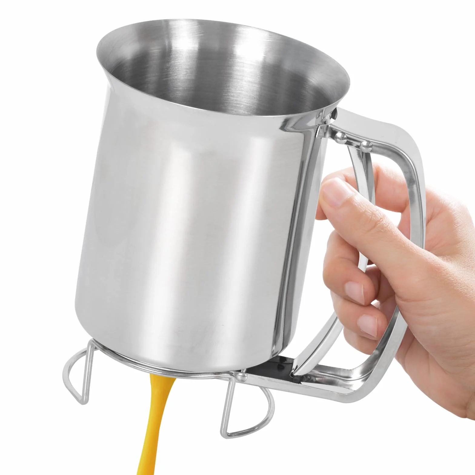 Dozownik do naleśników 900 ml, dozownik do ciasta ze stali nierdzewnej, dozownik ciasta do ciast, narzędzie DIY, dozownik lejka do ciast, naleśników, babeczek, gofrów