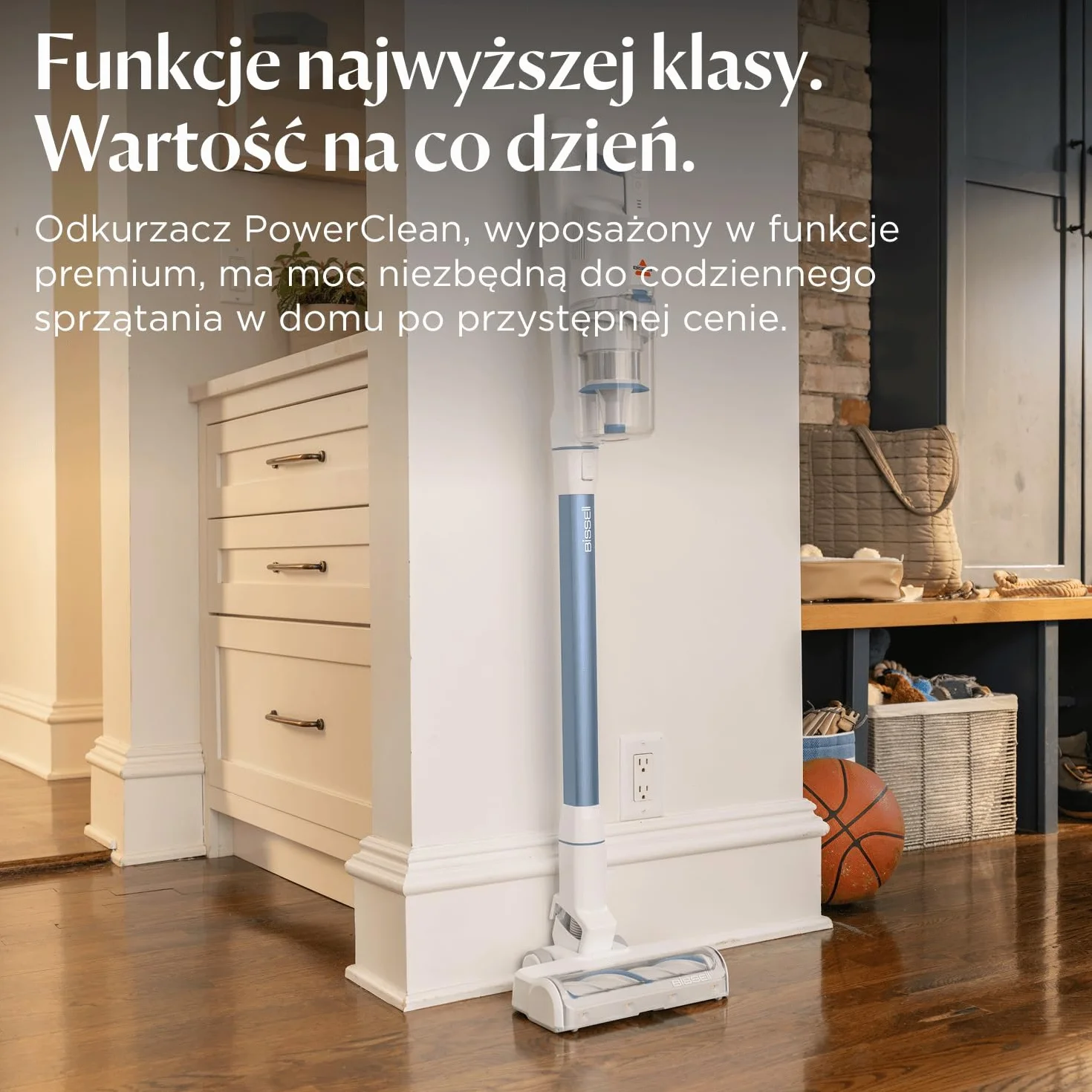 BISSELL PowerClean odkurzacz pionowy 3 w 1 200W HEPA 2000mAh 40min 4261N