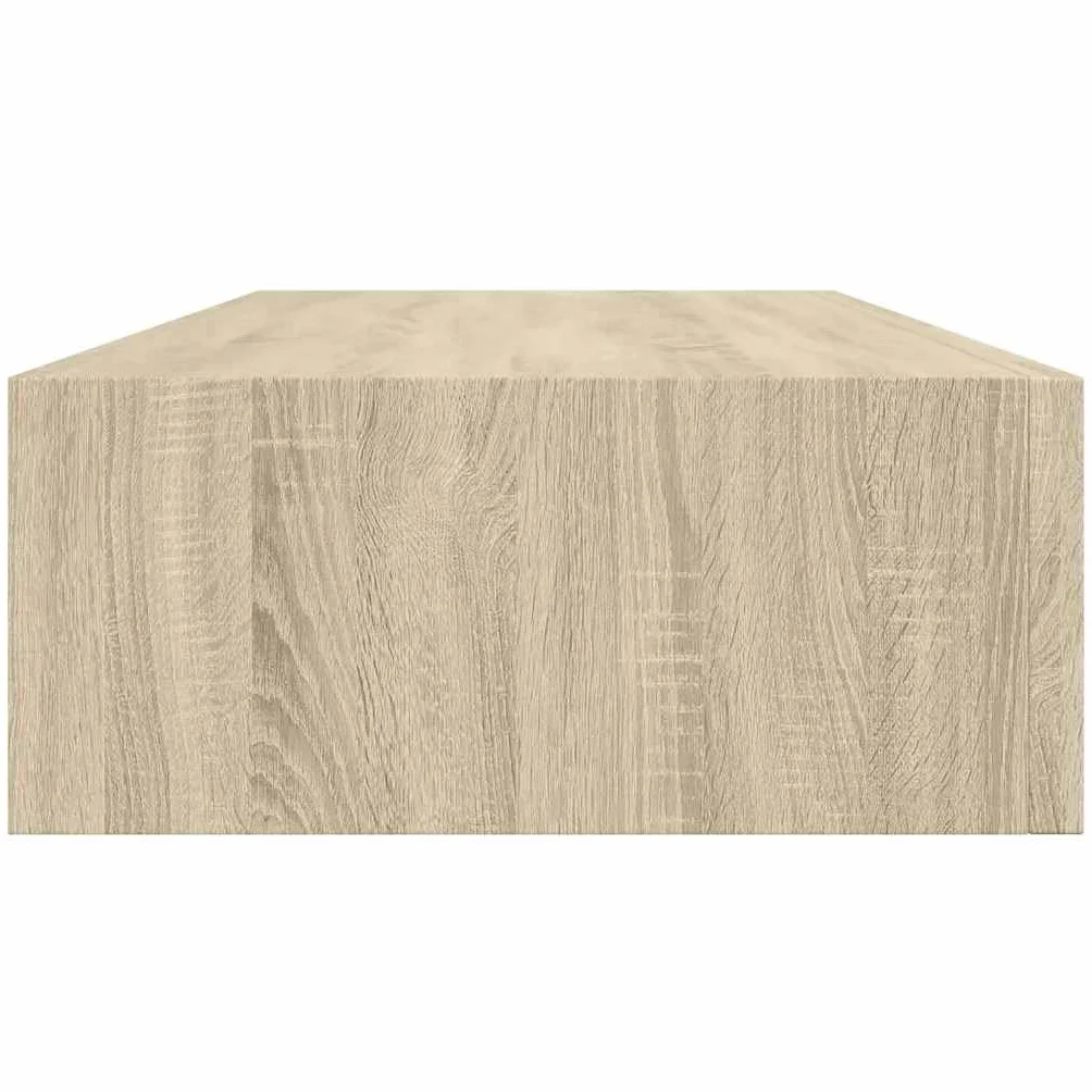Regały ścienne z szufladami, 2 szt., wygląd dębu, 60 x 23,5 x 10 cm MDF, wiszące półki do montażu na ścianie, uniwersalna półka do salonu