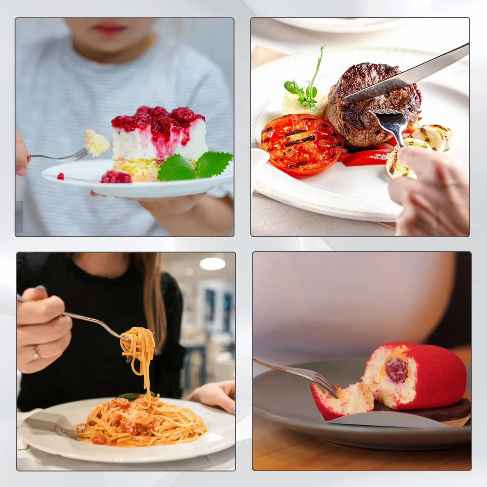 ASelected 24 widelce 14,5 cm, widelczyki do ciasta, widelczyki deserowe, widelce ze stali nierdzewnej, nadają się do mycia w zmywarce, widelczyki do owoców do domu, restauracji, festiwalu, na świeżym