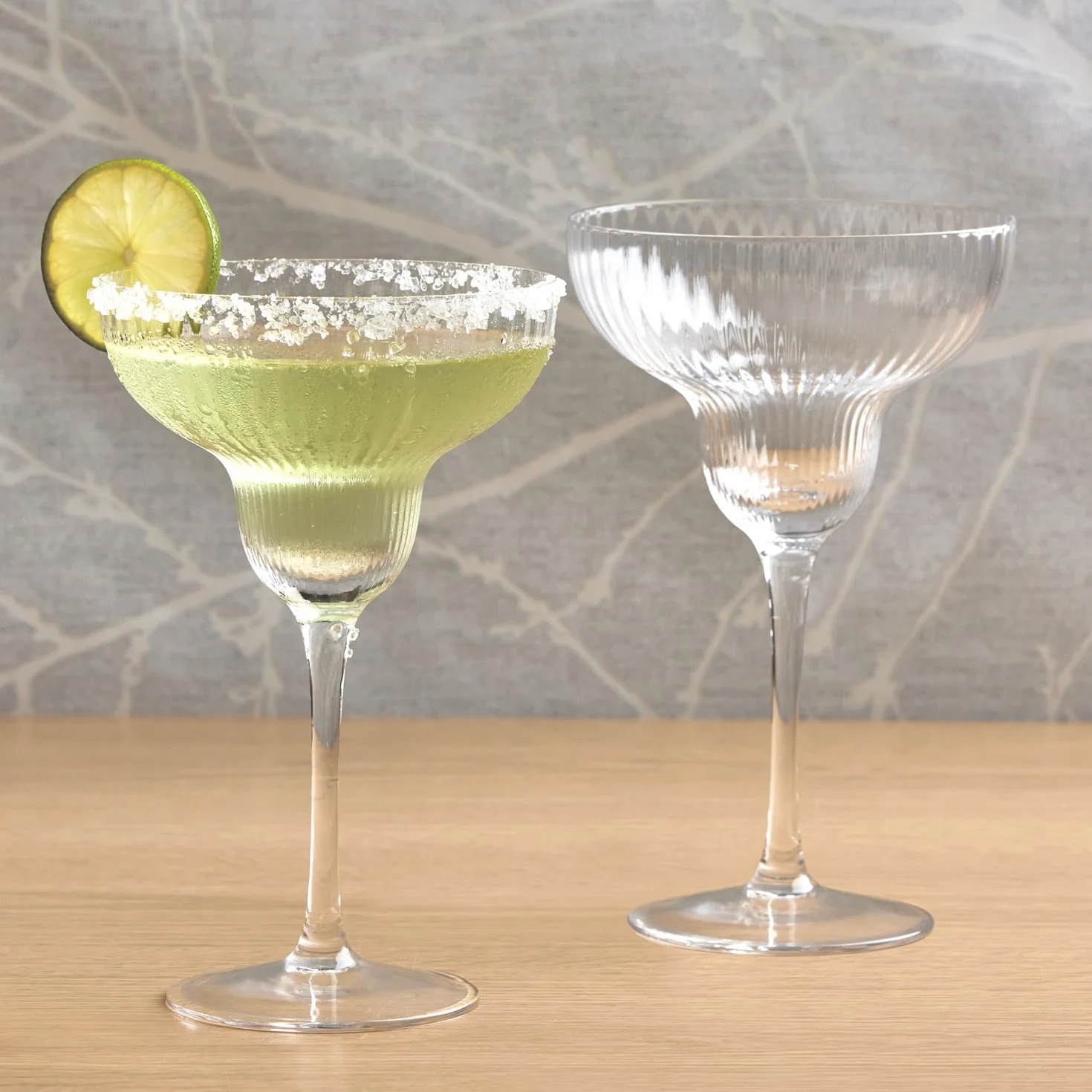Empire Ręcznie robione kieliszki do margarity idealne do margarity, daiquiris, pina colady lub deserów - 400 ml - Przezroczyste - Zestaw 2 eleganckich kieliszków koktajlowych