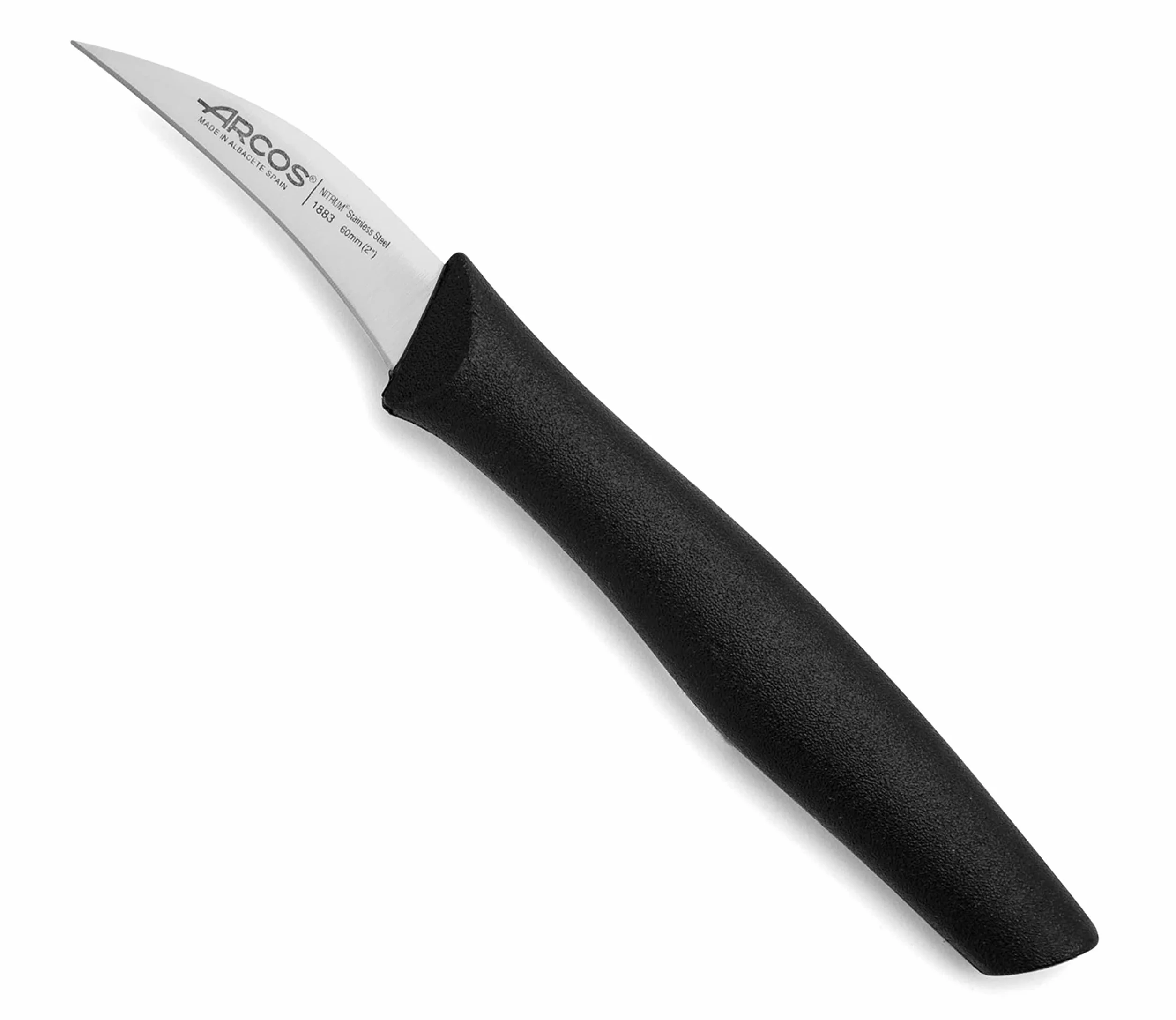 Arcos 188301 seria nova-obierający nóż nóż - ostrze nitrm stal nierdzewna 60 mm (2,36 cala) - uchwyt polipropylen czarny kolor