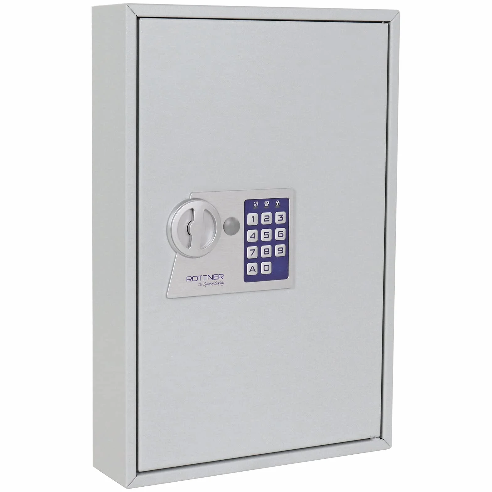 Rottner Szafka na klucze S 64 zamek elektroniczny 64 breloczek do kluczy gratis listwa z haczykami regulowana wraz z materiałem mocującym
