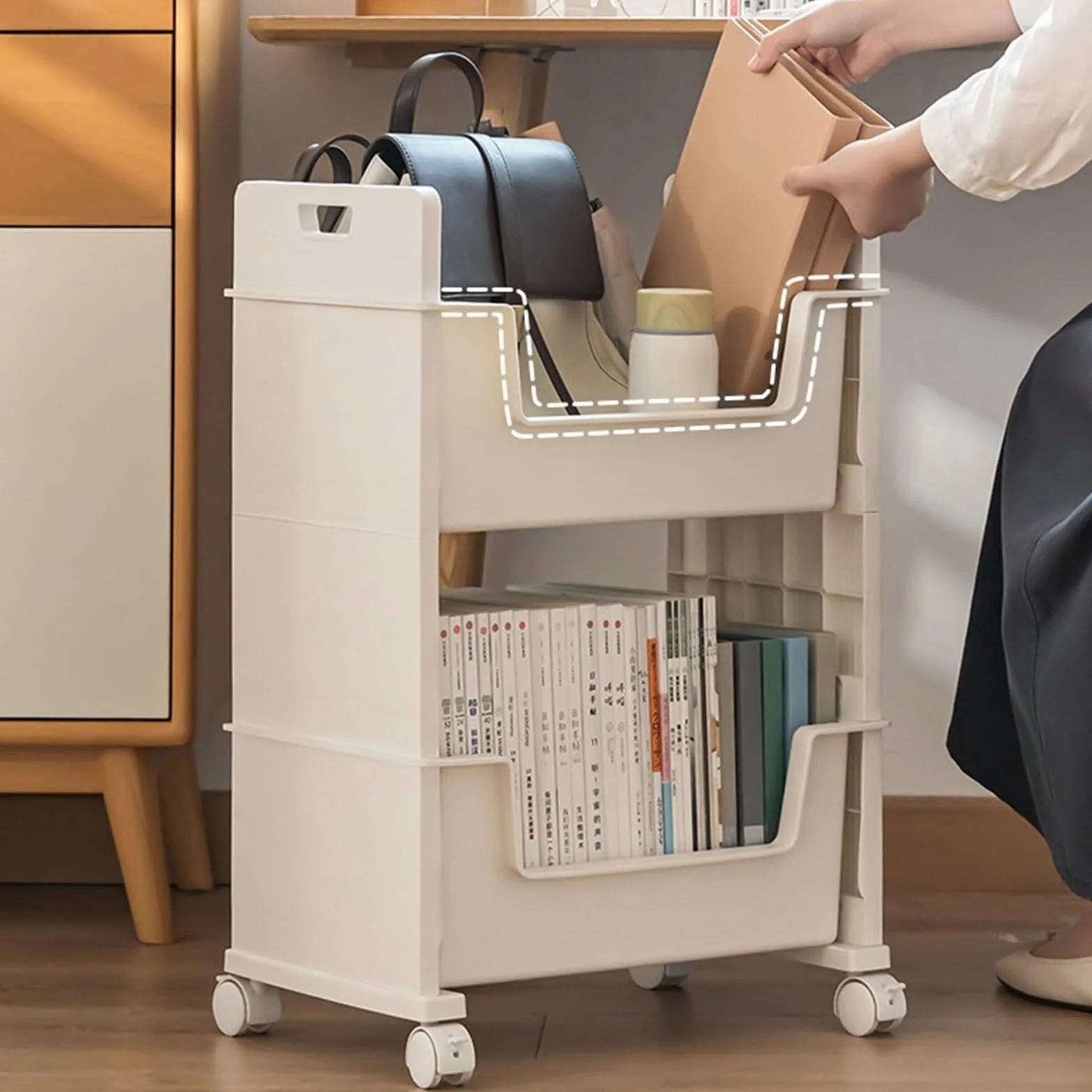 Biurowa szafka na dokumenty pod stołem ruchomy stojak na dokumenty, pudełko do przechowywania książek, duży stojak do przechowywania, organizer na dokumenty
