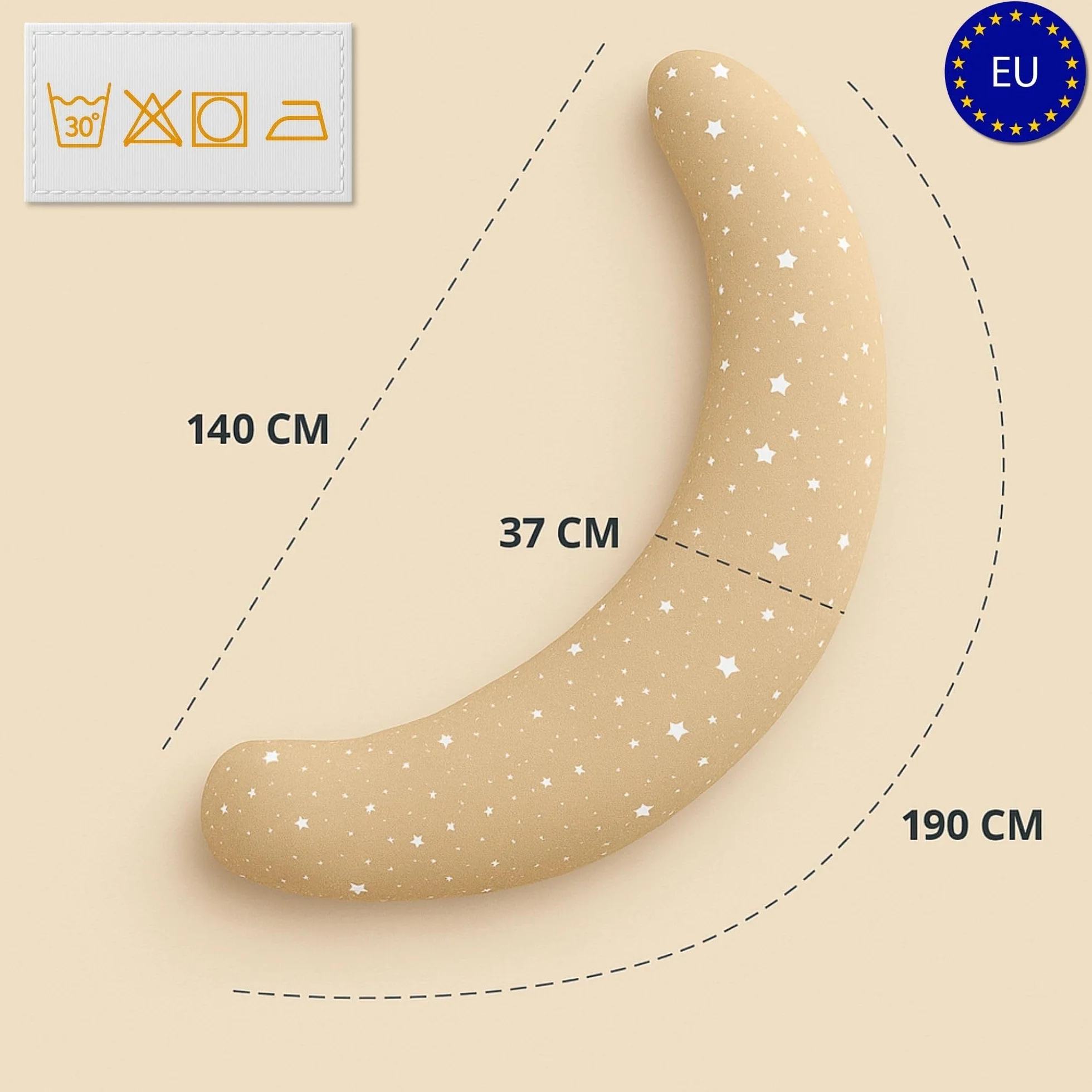 Poduszka do karmienia XXL, do spania na boku, bawełniana poduszka ciążowa, poduszka podtrzymująca dla dorosłych, 190 cm, kropki w kolorze szarym