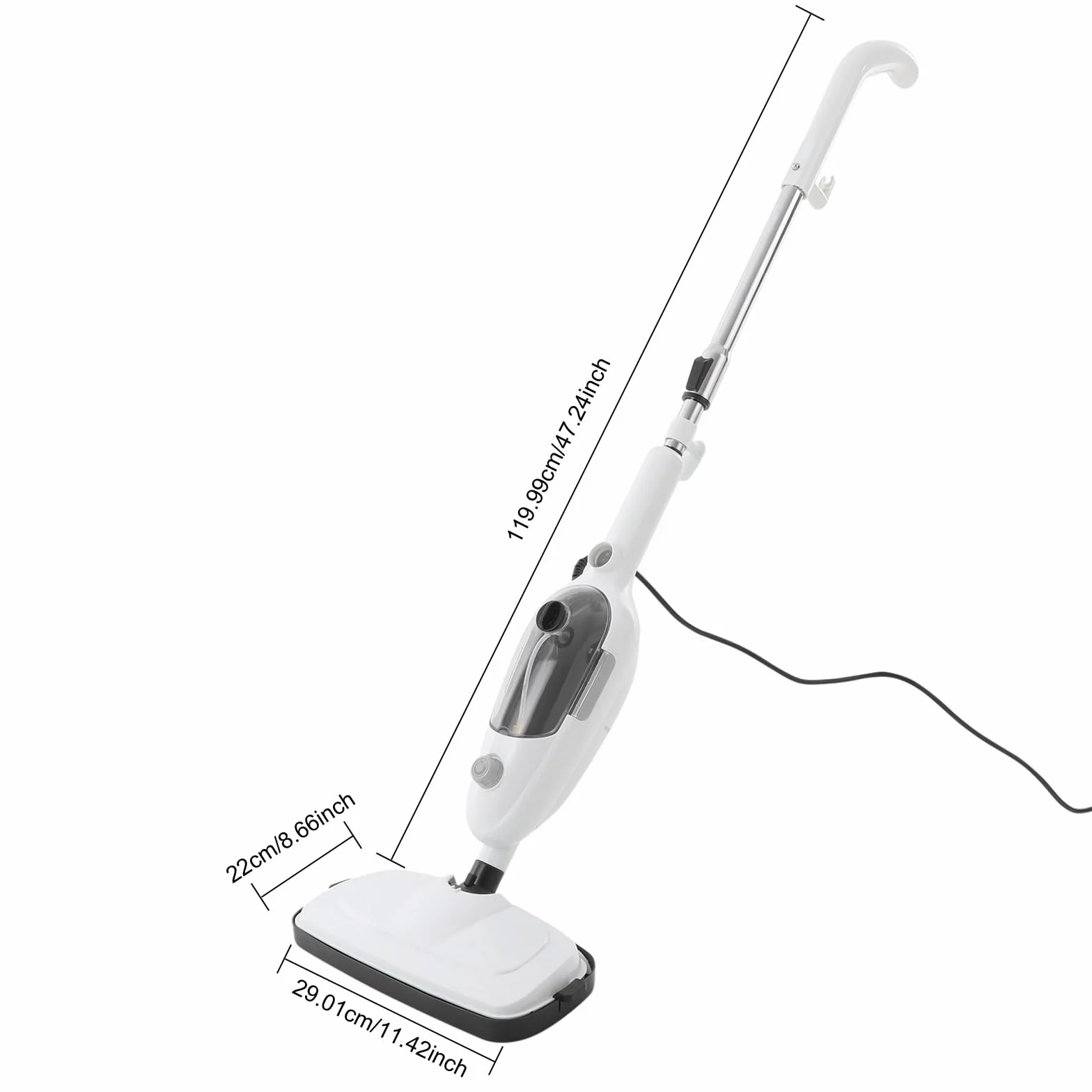 Ręczny odkurzacz parowy 1300 W Steam Cleaner do podłogi, okien, kuchni | Myjka parowa z parą 100°C, zbiornik na wodę o pojemności 450 ml i wszechstronne akcesoria do łazienki, podłogi i tapicerki