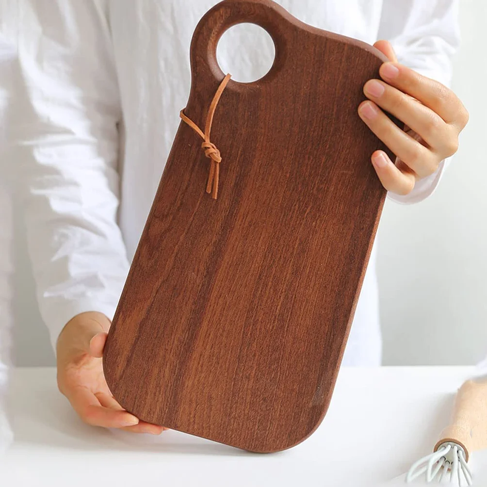 Deska do krojenia Premium Choing Board Dwustronna deska do krojenia drewniana deska do krojenia z uchwytami deska do krojenia do mięsa, ryb, warzyw, serów deska do krojenia dla, Ebony L
