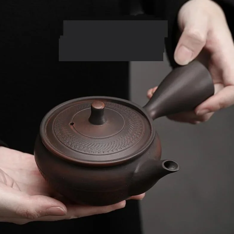 Fioletowy ceramiczny czajniczek Kung Fu mały czajniczek Pu'er sprzęt do robienia herbaty wielofunkcyjny chiński zaparzacz do herbaty
