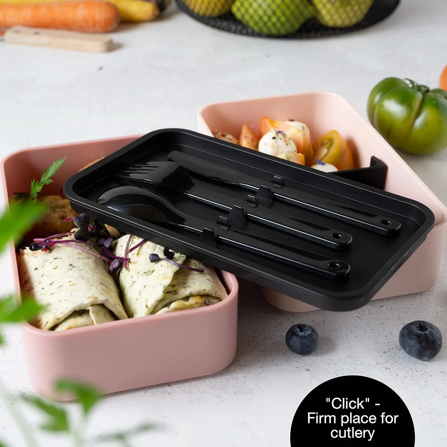 Moritz & Moritz Bento Lunch Box Różowe - Japońskie pudełko na lunch dla dorosłych i dzieci - Pudełko na lunch z przegródkami - idealne pudełko na lunch do pracy, szkoły i na dojazdy