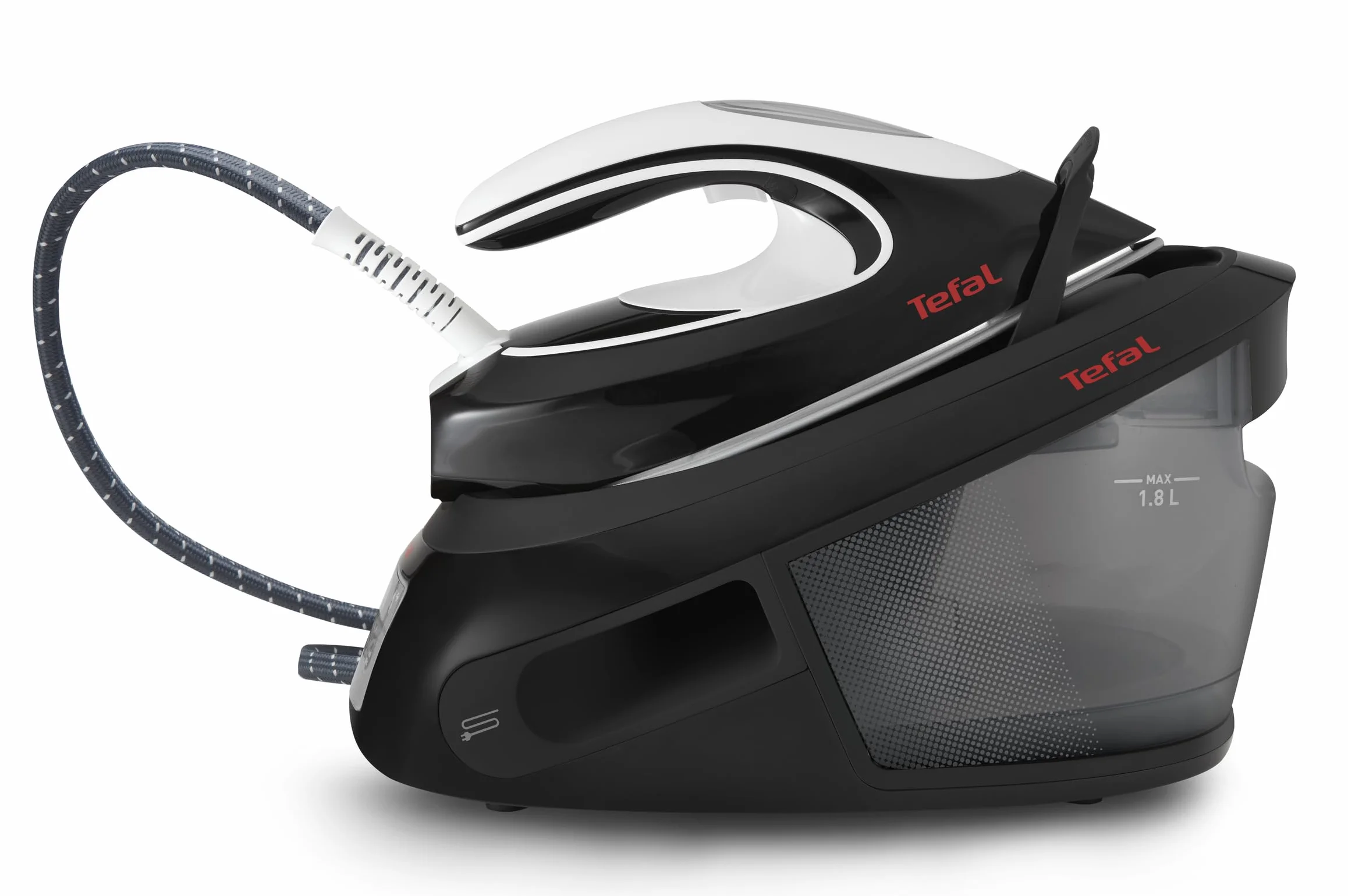 TEFAL SV8055 Express Anti-Calc Generator pary, Stacja do Prasowania Parowego, Ciśnienie 6,5 bara, uderzenie pary: 450 g/min, Stały wyrzut pary: 120 g/min, prasowanie w pionie, 2800 W, Wielokolorowy