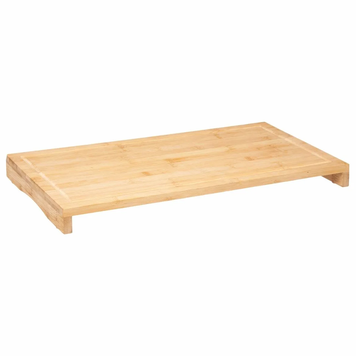 5five - Bambusowa osłona płyty 52x28 cm 2 w 1. Drewniana deska do krojenia i osłona płyty - kompatybilna z indukcją gazu witroceramicznego