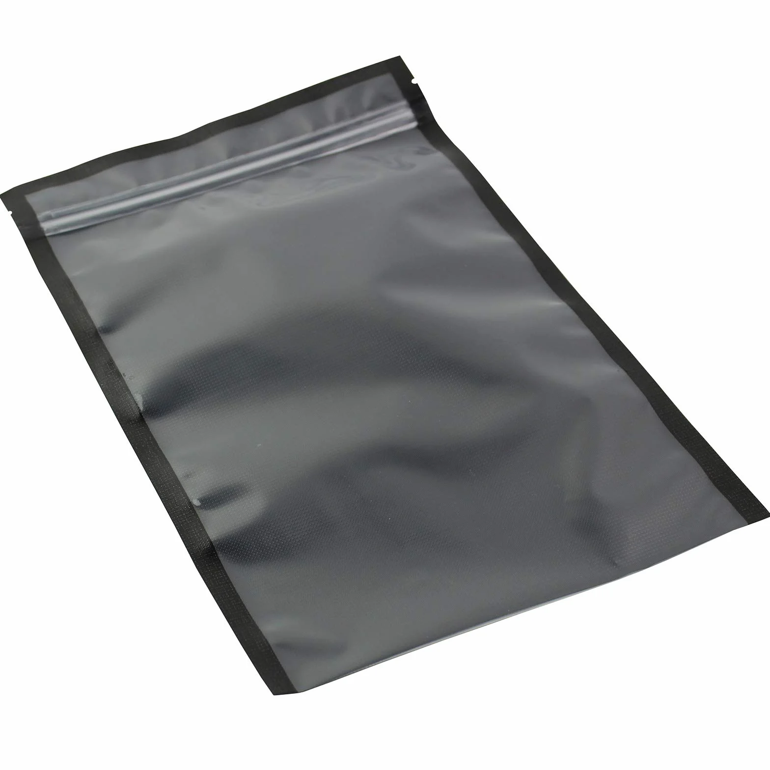 Vac N' Seal 50 sztuk 15 cm x 25 cm, czarne i przezroczyste torby do zamrażania ryb, warzyw, mięsa, ziaren, owoców, orzechów i płatków śniadaniowych, świetny wybór do gotowania Sous Vide