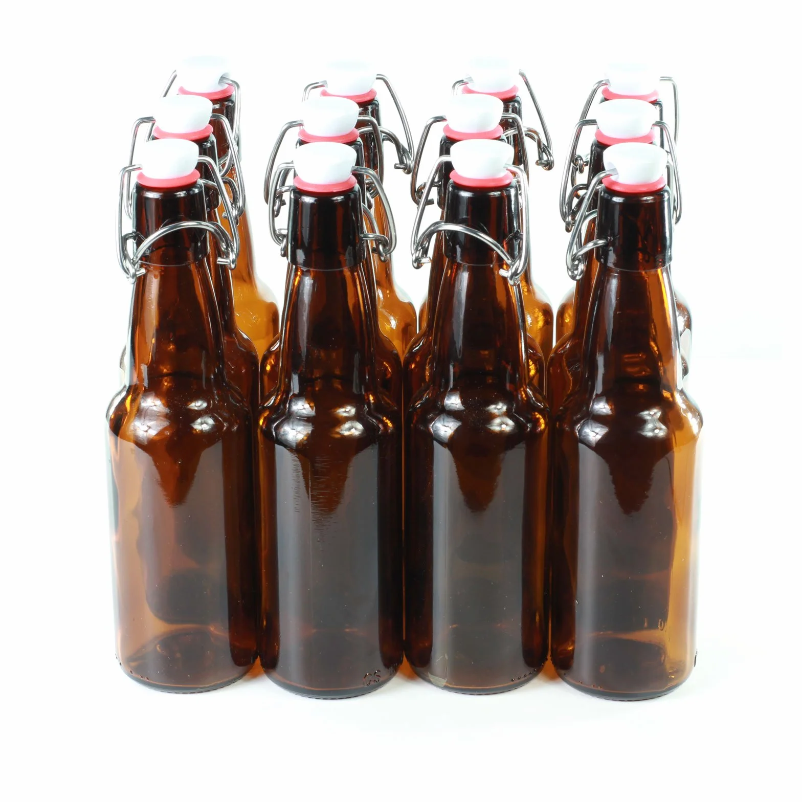 CultusWares Swing Top Butelki - Brązowe Szklane Butelki Korek do Piwa X12 (330 ml)