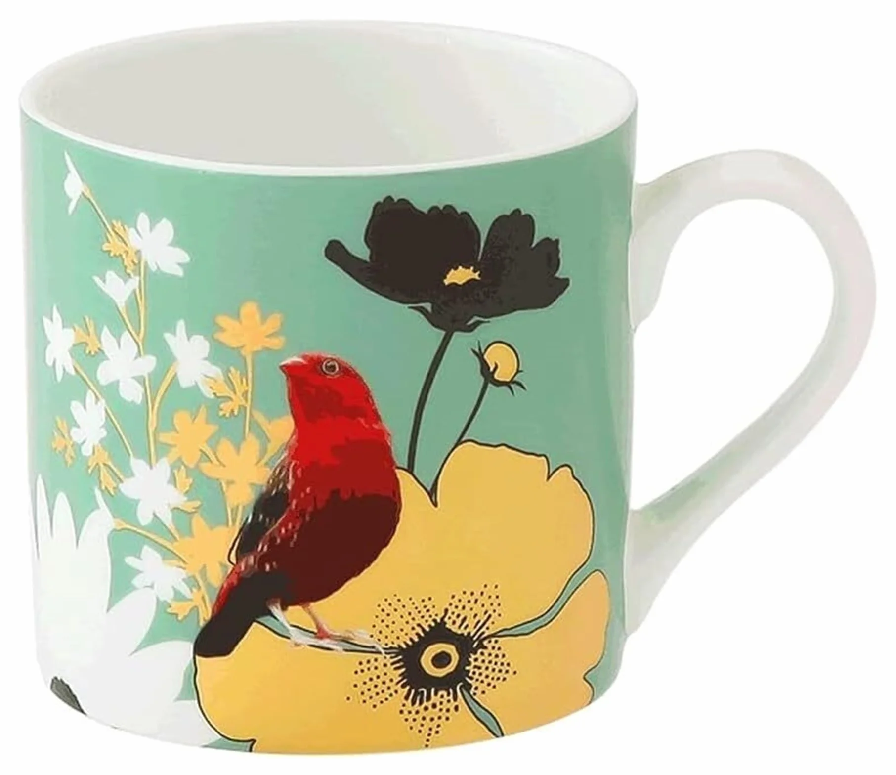 Kubek Kubek z porcelany kostnej ręcznie malowany kubek do kawy, 250ML kreatywna filiżanka do kawy w stylu chińskim, wielofunkcyjny kubek do napojów ze złotym rysunkiem Kawiarnia (Color : Green)