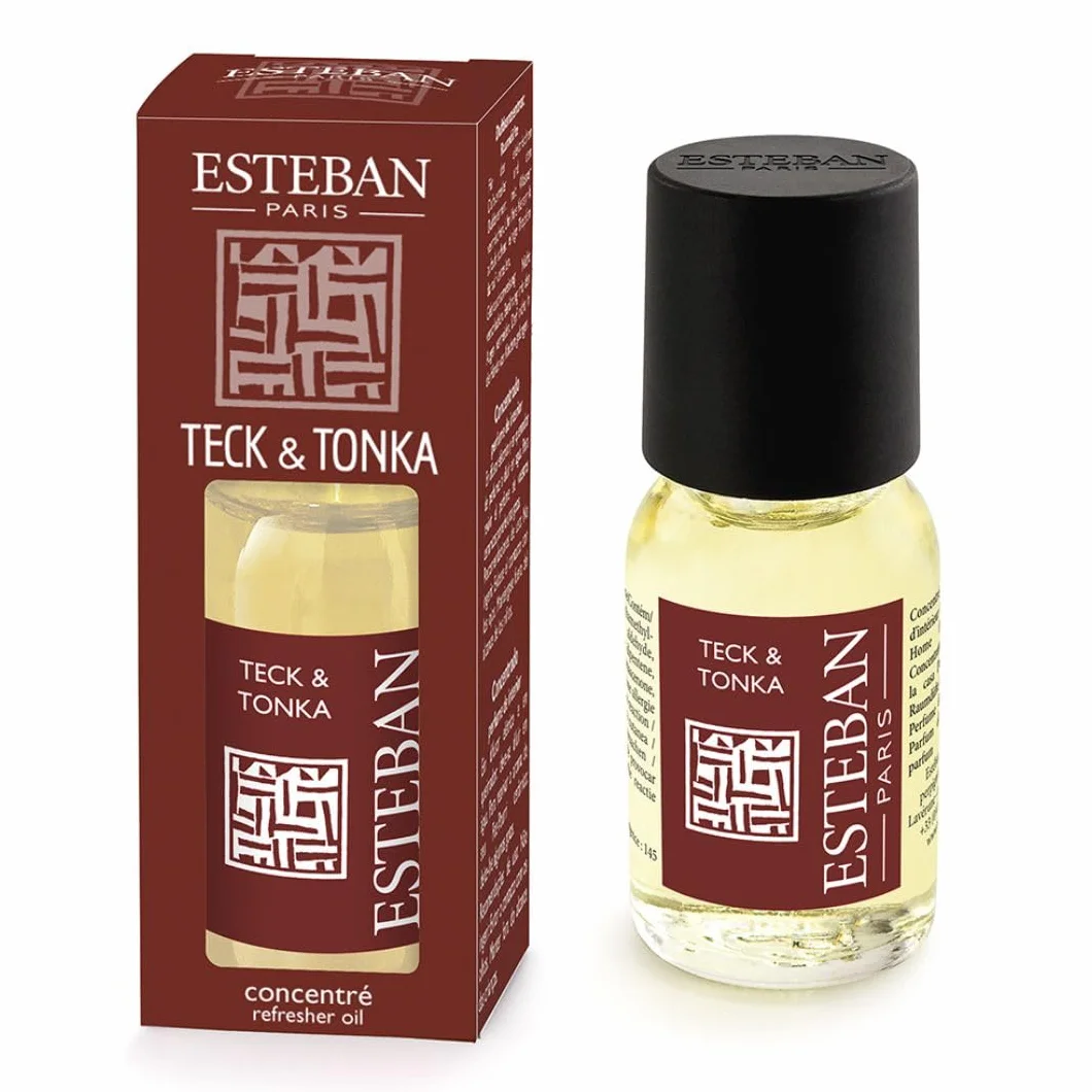 Esteban - Koncentrat zapachowy Teck & Tonka 15 ml - Długotrwałe perfumy - Łatwy w użyciu - Intensywny aromat