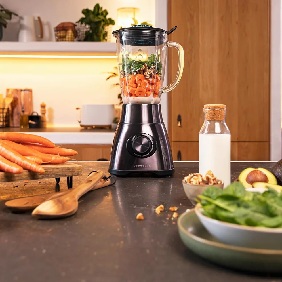Cecotec Blender kielichowy Power Black Titanium 1800 Go 1800 W, stal nierdzewna, 1,8 L