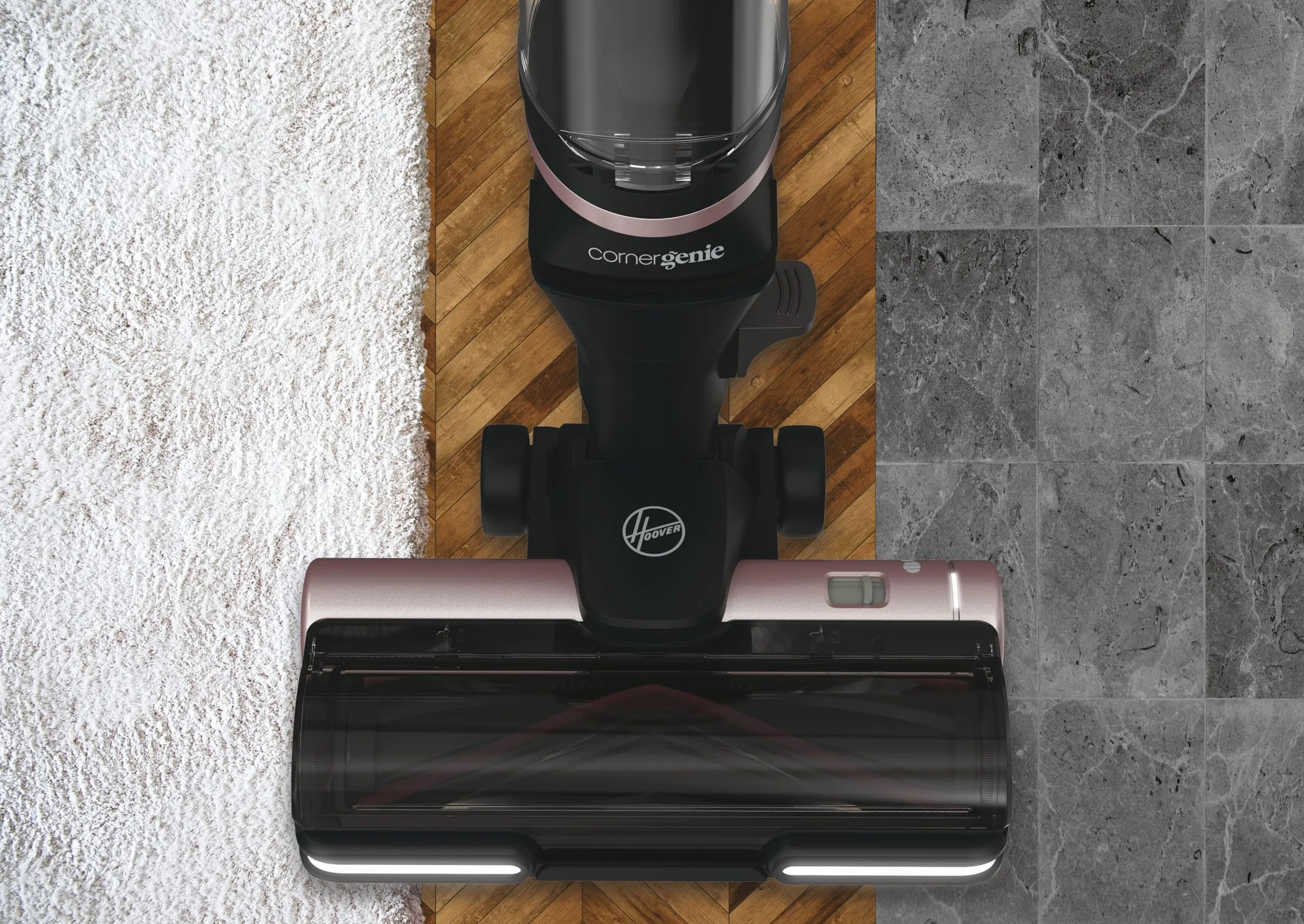 HOOVER HFX odkurzacz akumulatorowy bezprzewodowy z dyszą do sierści zwierzęcej LED CORNER GENIE™ ANTI-TWIST