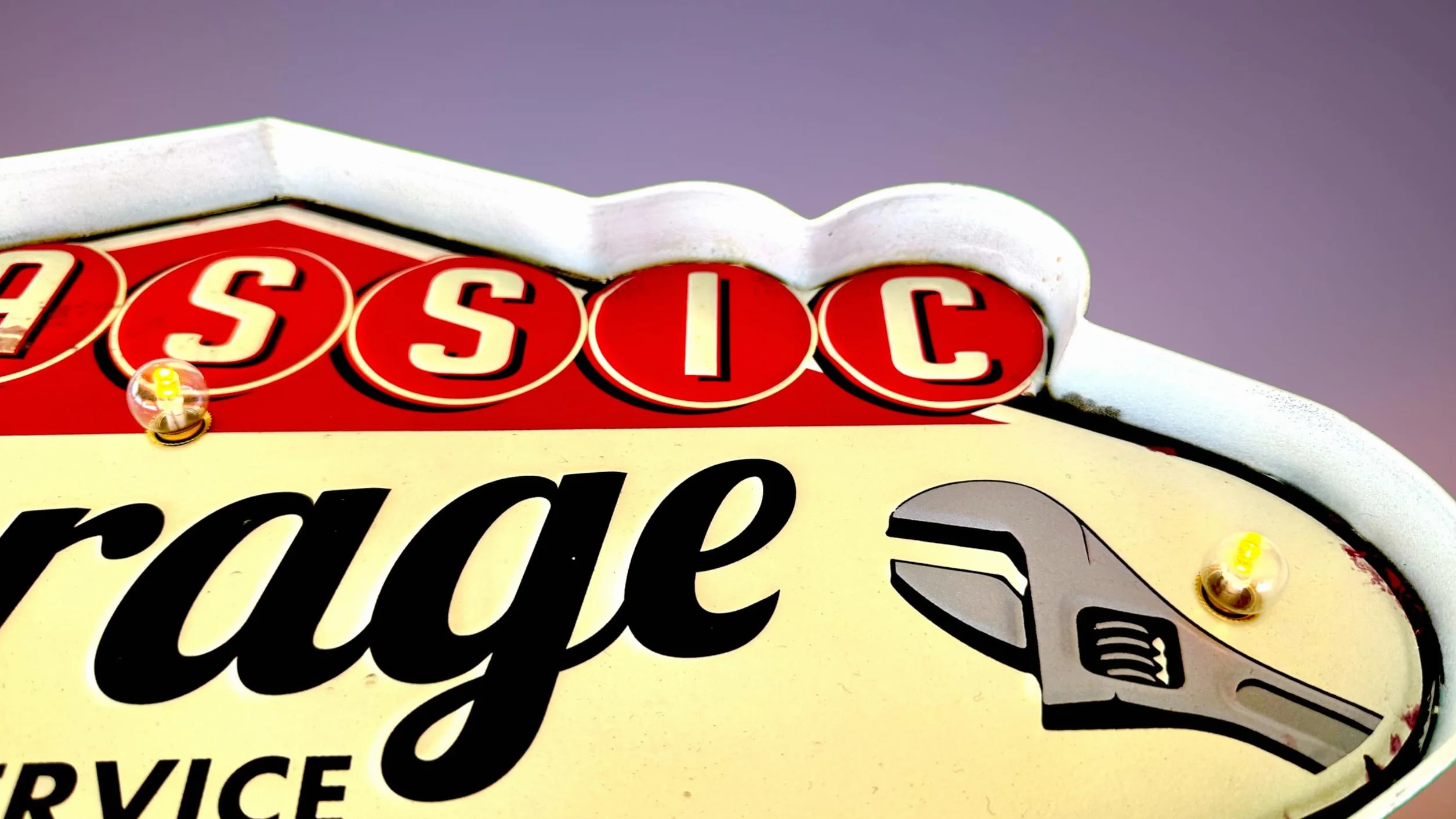 Świecący znak LED retro znak do garażu kawiarni restauracji kuchni vintage metalowy znak akcesoria do dekoracji domu z lat 50-tych pomysły na wystrój biura
