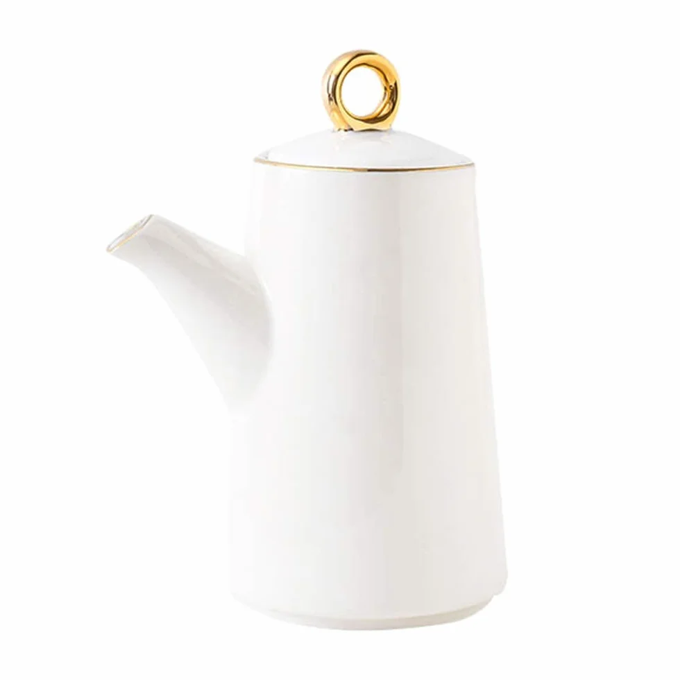 ESNY Generyczna butelka na oliwę z oliwek, ceramiczna, nadaje się do przechowywania oleju, octu, sosu sojowego i innych płynów, 1 sztuka, 400 ml