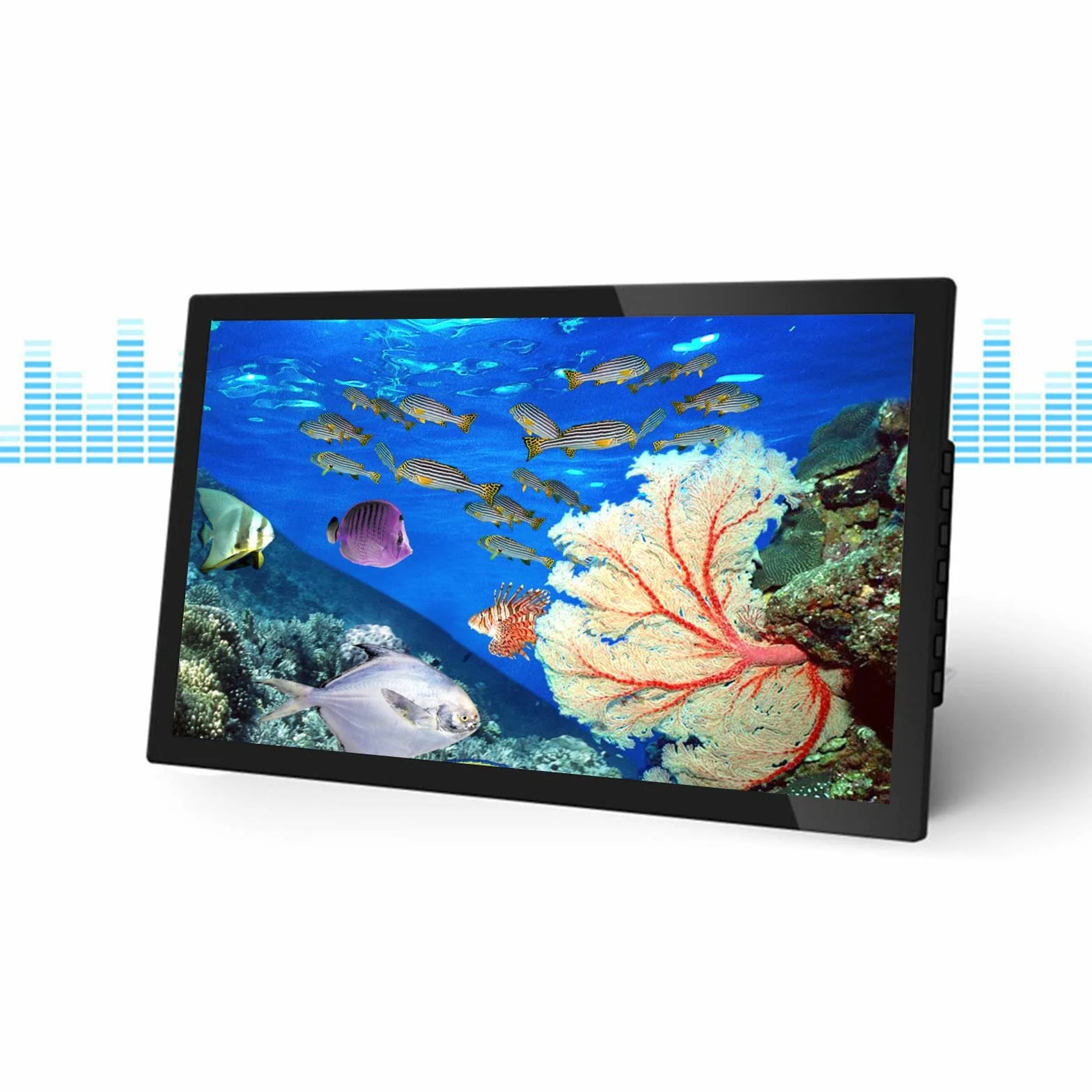 Cyfrowa ramka na zdjęcia o wysokiej rozdzielczości 1080P/HDMI Elektroniczna maszyna do albumu fotograficznego może odtwarzać zdjęcia, filmy i muzykę (Noir 27 cali)