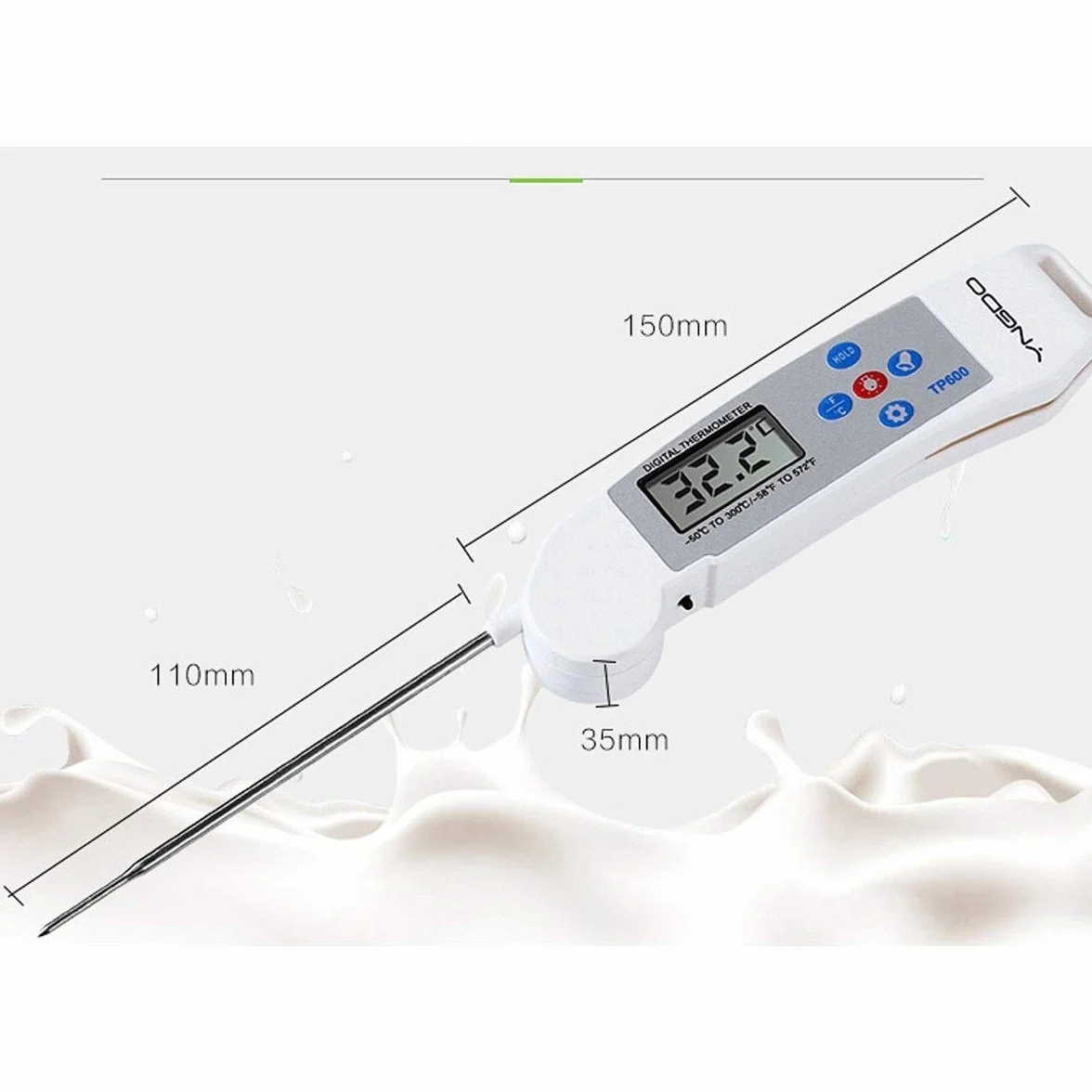 XINGYU Termometr do żywności, miernik temperatury wody, kuchenna sonda do pieczenia typ mleka, pomiar temperatury wody, elektroniczny termometr, miernik temperatury oleju, różowy, niebieski, czarny