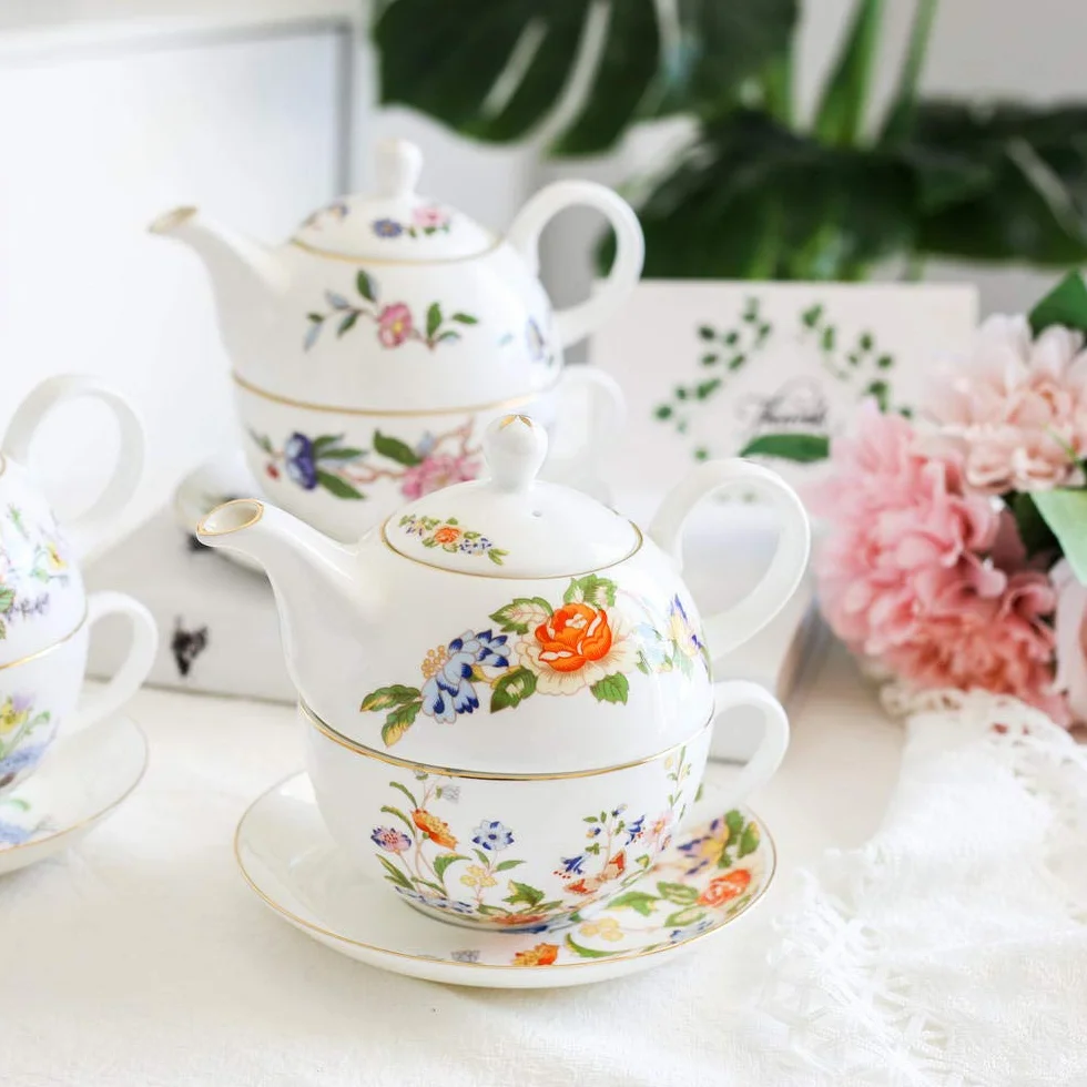 Czajniczek Zaparzacz Do Herbaty Czajniczek Ekspres Do Herbaty Bone Chiny Home High-End Angielski Popołudniowy Zestaw Herbaty Phnom Penh Ceramiczny Czajnik Czarny Herbata Filiżanka Spodek Daily Prezent
