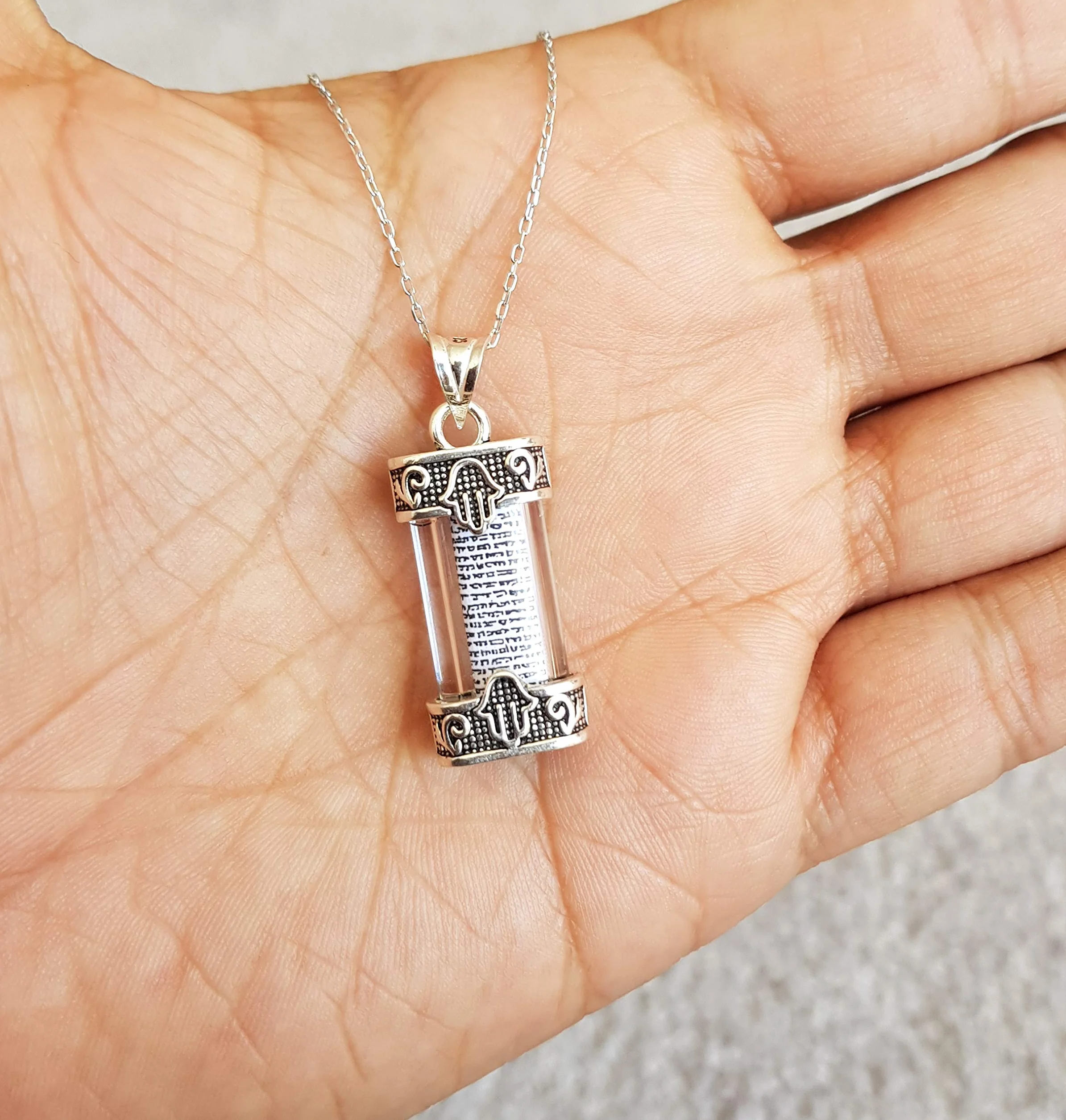 MYSTIC JEWELS by Dalia – Mesusa z łańcuchem linowym, srebro wysokiej próby 925
