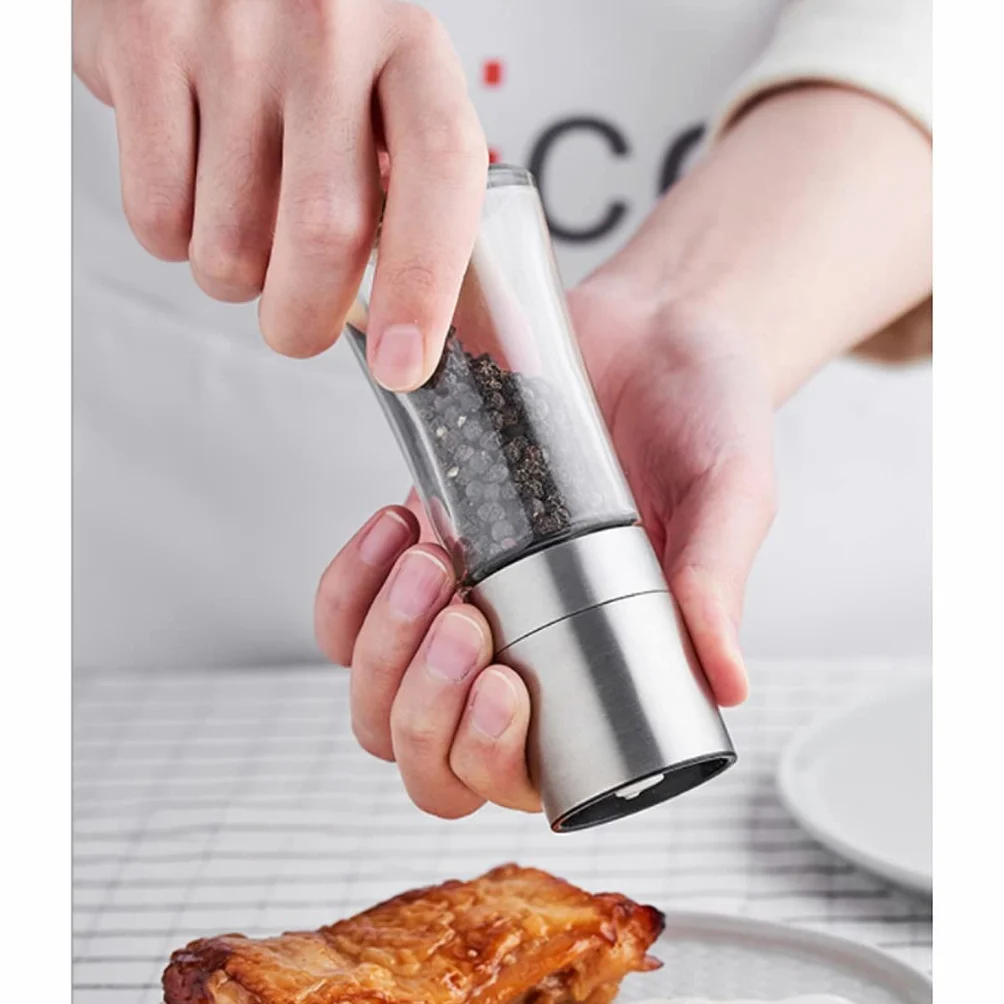 Młynków do Pieprzu Młynki do Pieprzu Szlifierki soli i pieprzu Refillable Zestaw 3, na sól morską, czarny pieprz peppercorn lub zestaw soli i pieprzu Młynek do Pieprzu