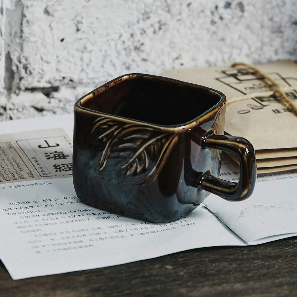 Porcelanowy kubek do kawy 220 ml, duże latte kubki kokosowe kubki na mleko z uchwytem filiżanki kubek śniadaniowy kubek na koktajl mleczny kubek do świątecznych barów kuchni