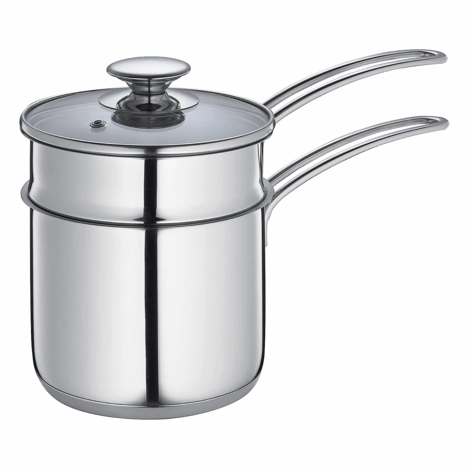 Kuchenprofi Bain Marie/podwójny kocioł na kanapki ze szklaną pokrywką, srebrny, 15 cm