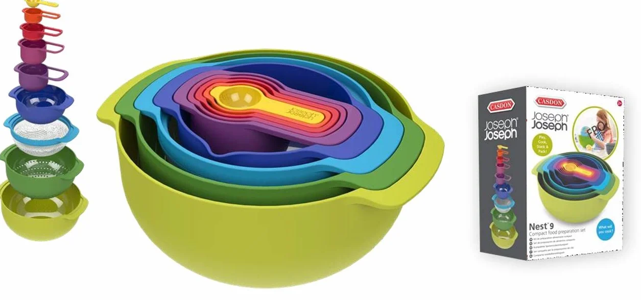 Cefa Toys - Zestaw 9 misek z możliwością układania w stosy Joseph Joseph, 01158