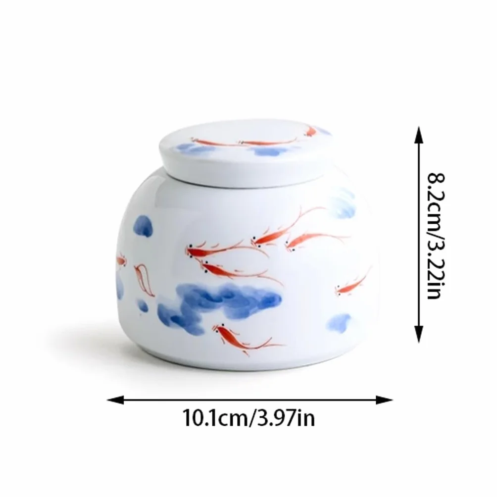 TEESONG Słoiki na herbatę ręcznie malowane ceramiczne puszki na herbatę domowe pu'er czarna herbata luźna puszki na herbatę zamknięte puszki na herbatę z pokrywkami pojemniki do przechowywania herbaty