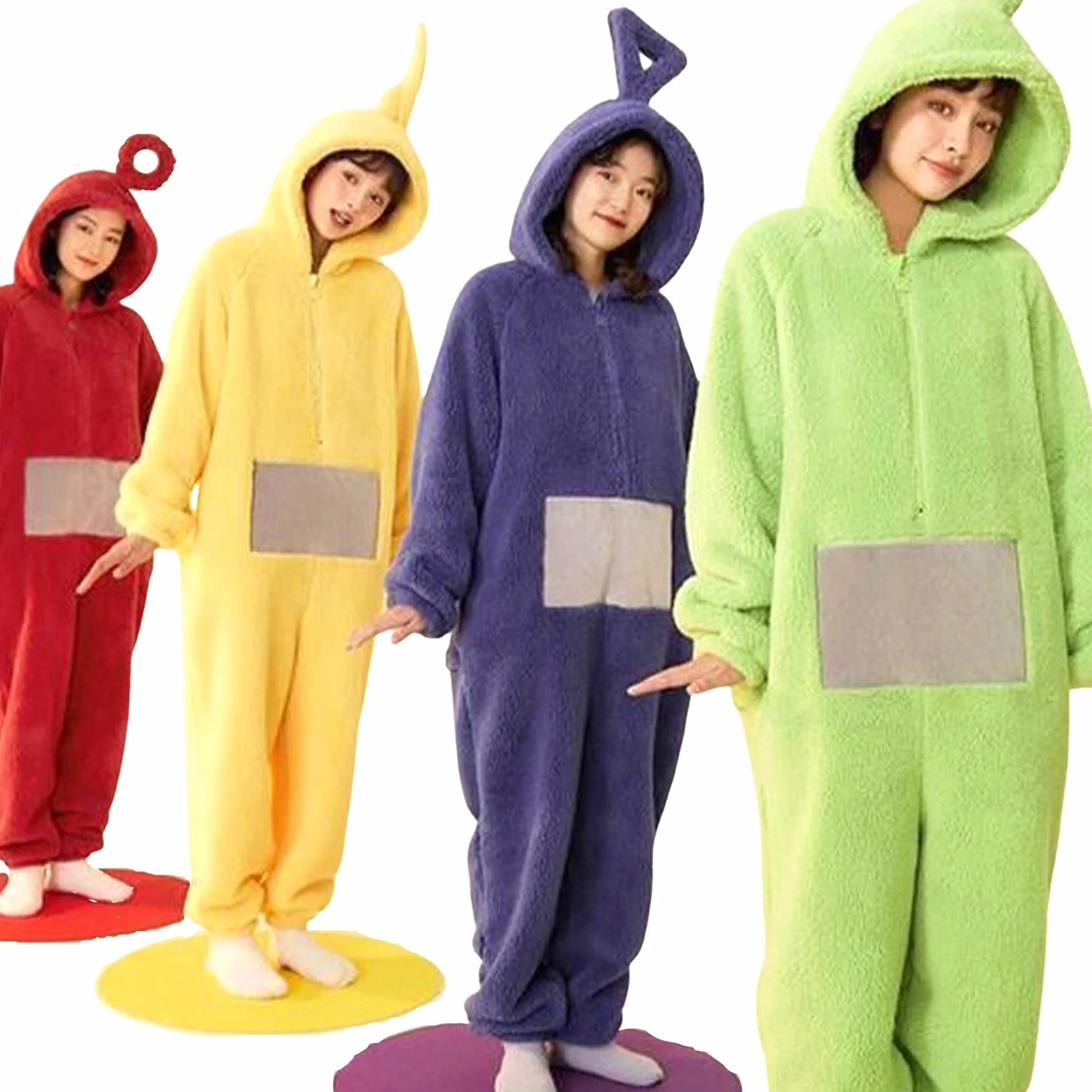 Pikachu Jednoczęściowa koszula nocna Kreskówka domowa polarowa Miękka Ciepła 169-173cm