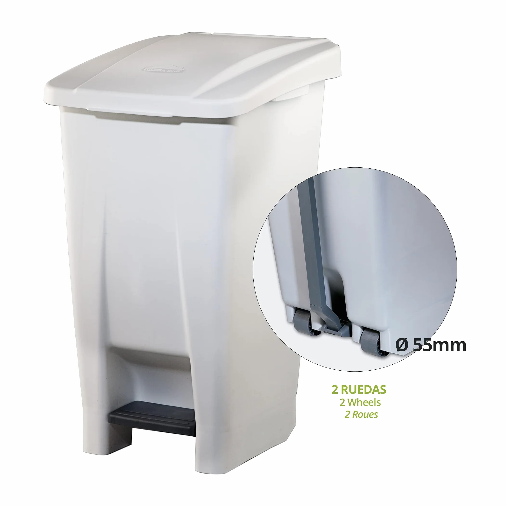 Denox pojemnik selektywny, 60 l, biały